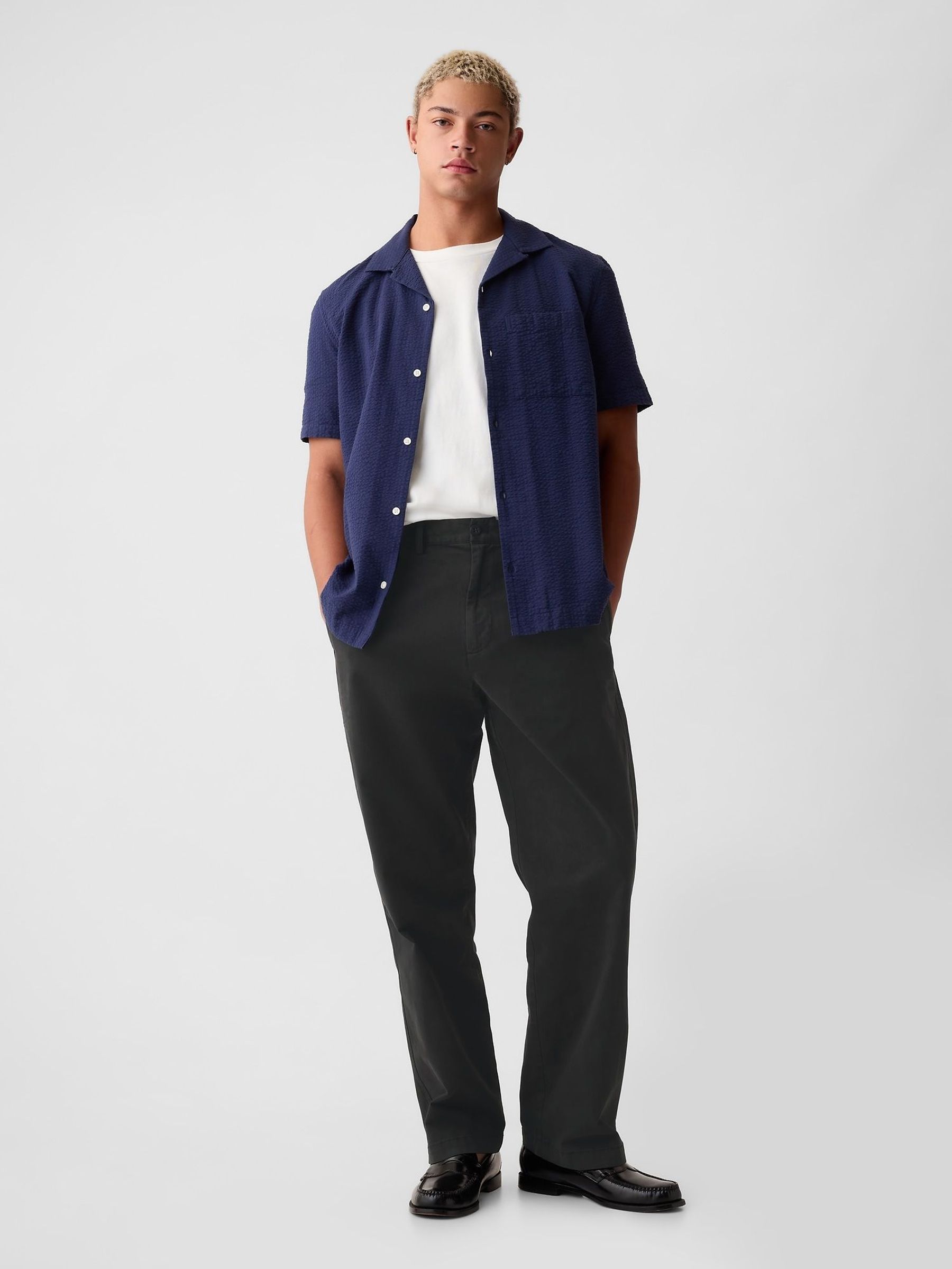 Black 90's Loose Fit Stretch Chino Trousers (H41794) | £45