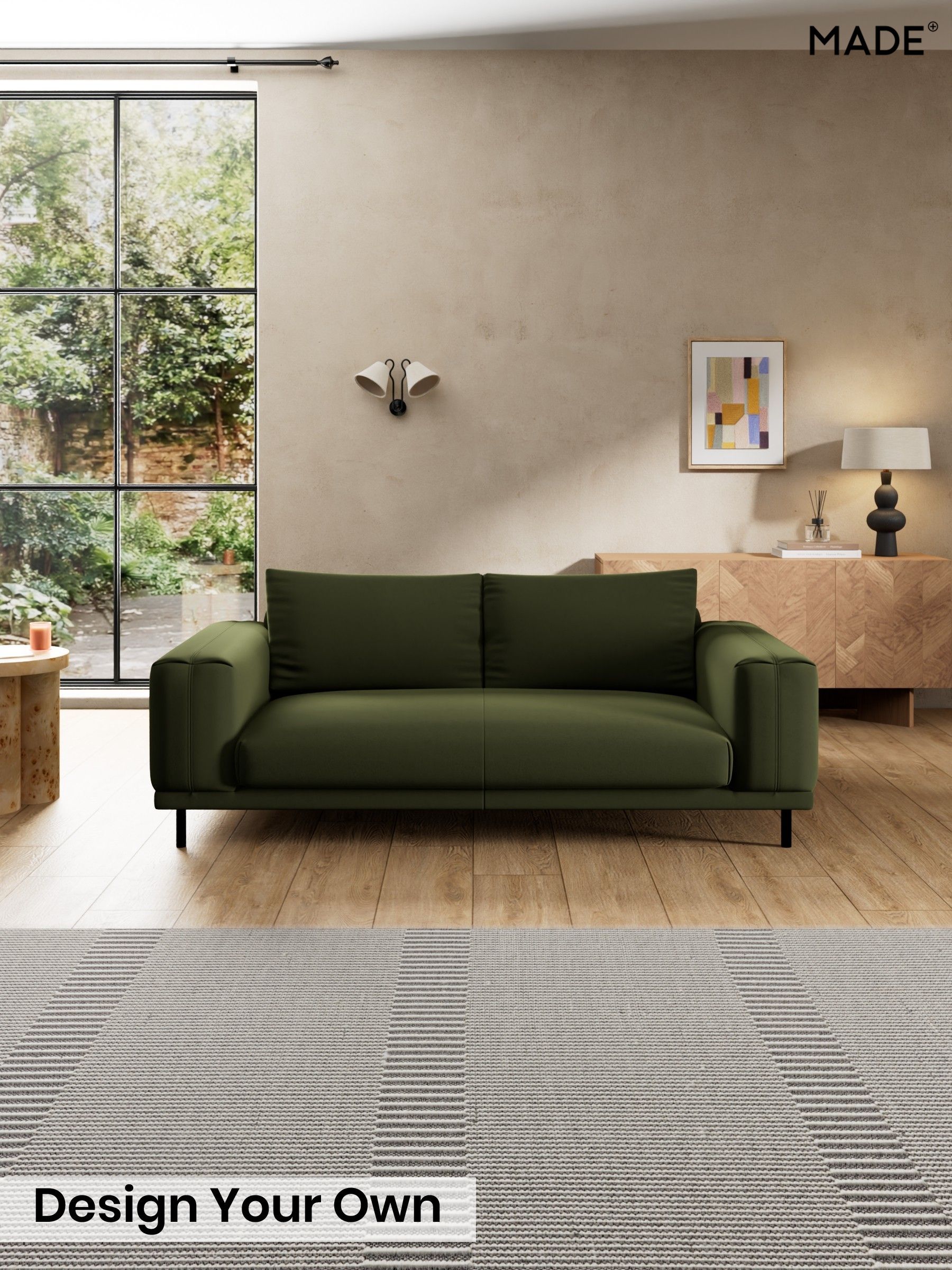Matt Velvet Easy Clean/Deep Olive Green - Odin By Made