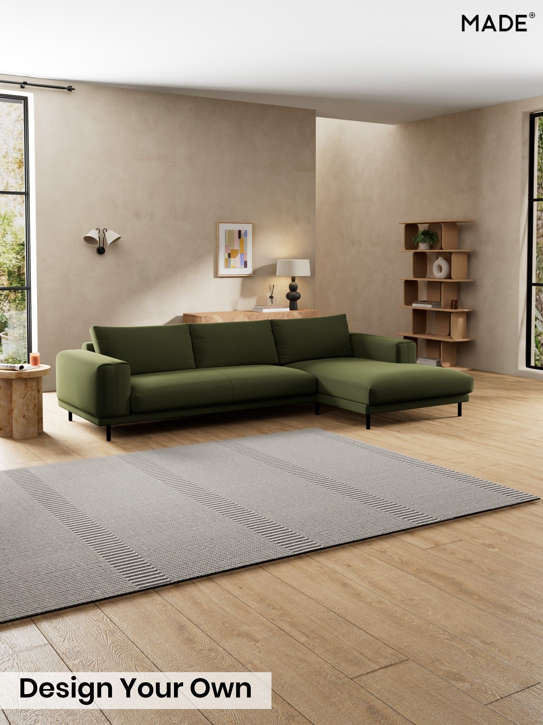 Matt Velvet Easy Clean/Deep Olive Green - Odin By Made
