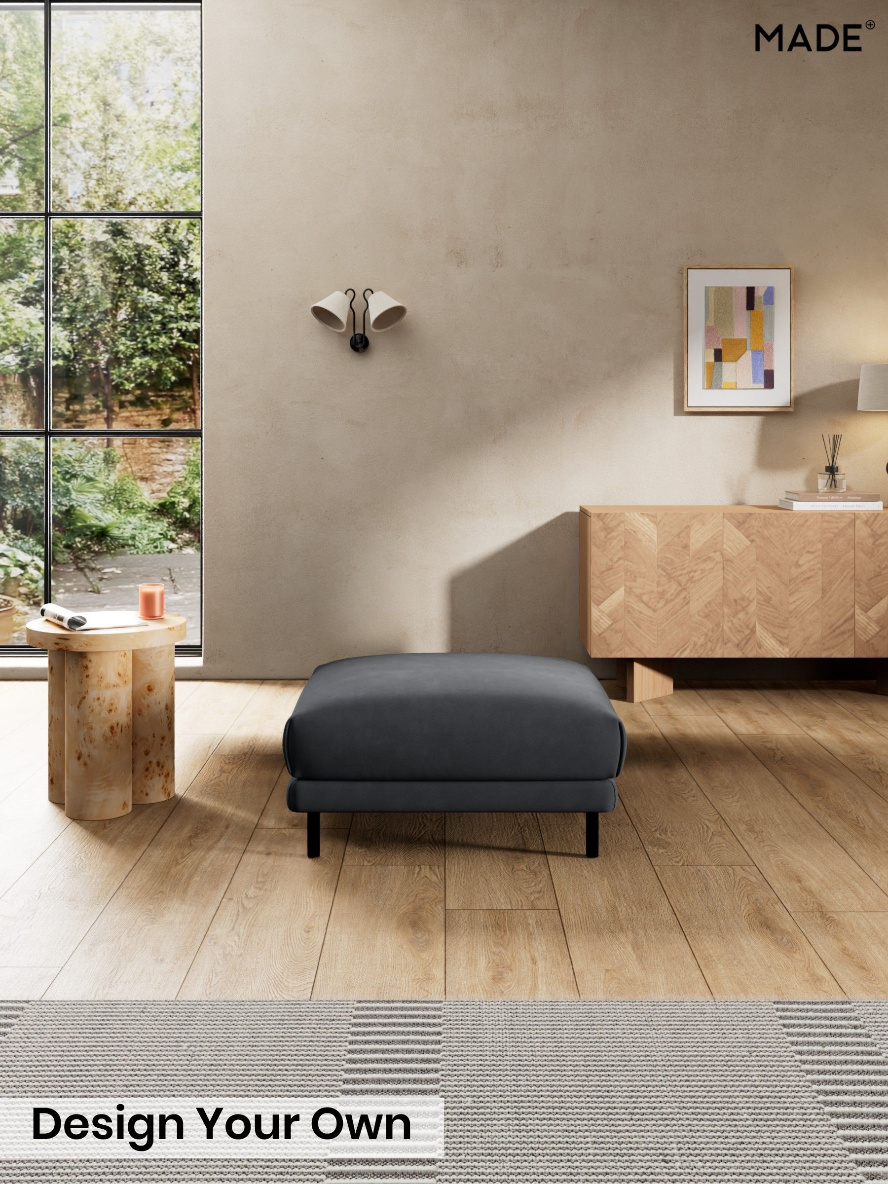 Matt Velvet Easy Clean/Charcoal Grey - Odin By Made