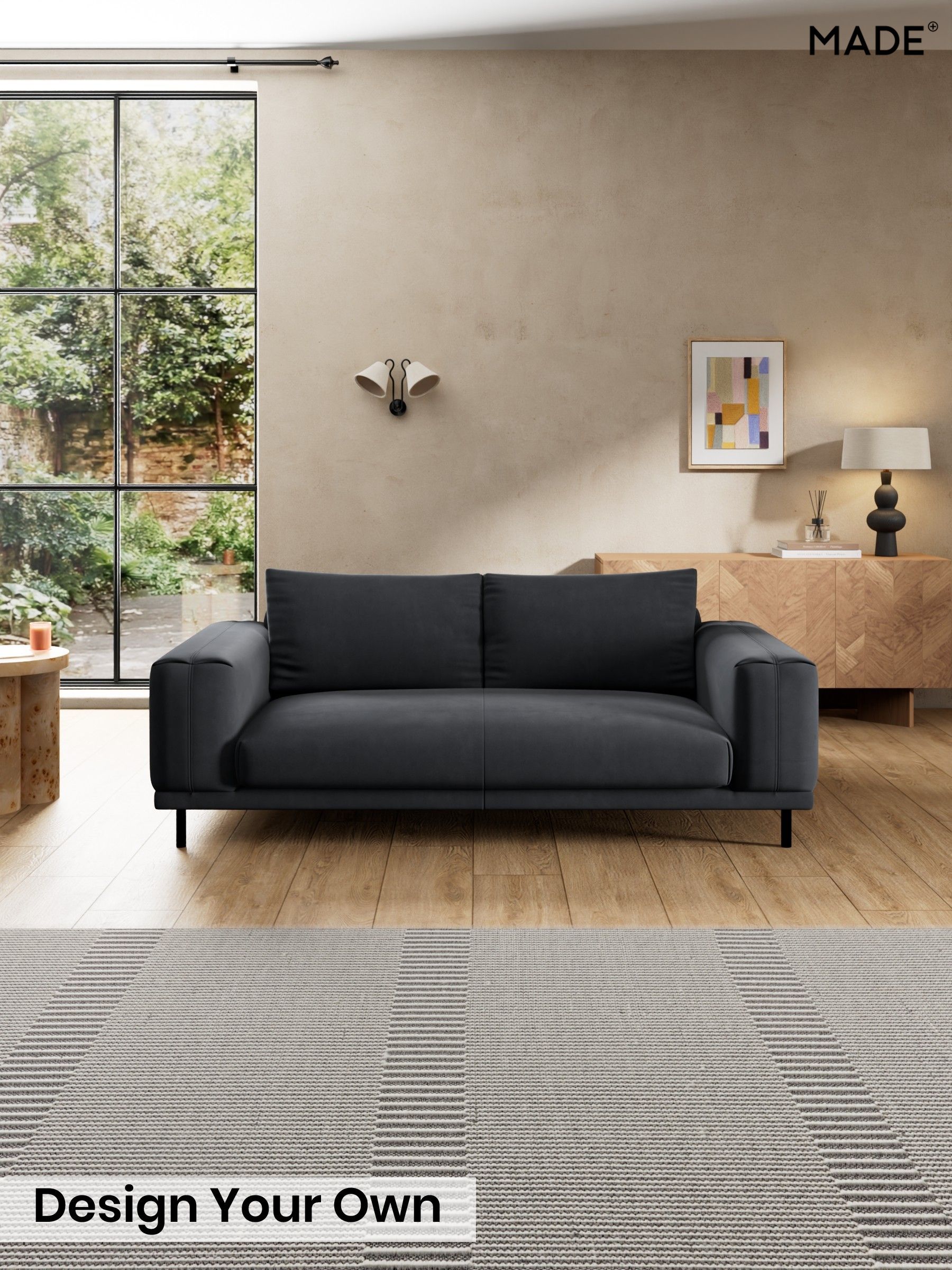 Matt Velvet Easy Clean/Charcoal Grey - Odin By Made
