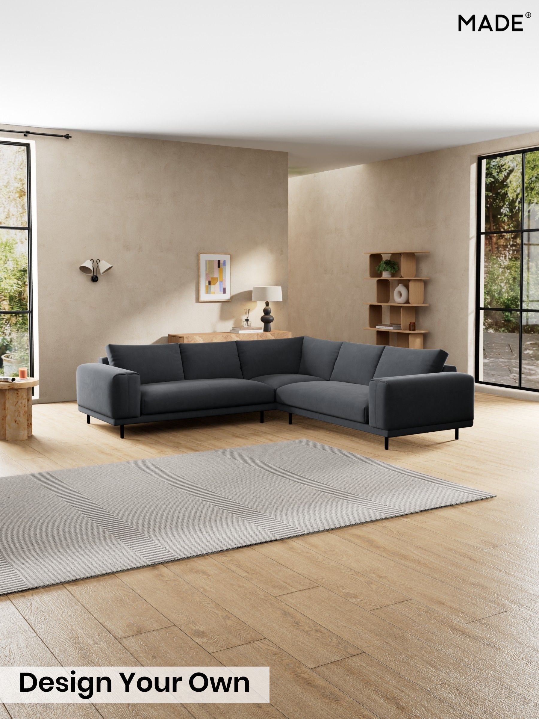 Matt Velvet Easy Clean/Charcoal Grey - Odin By Made