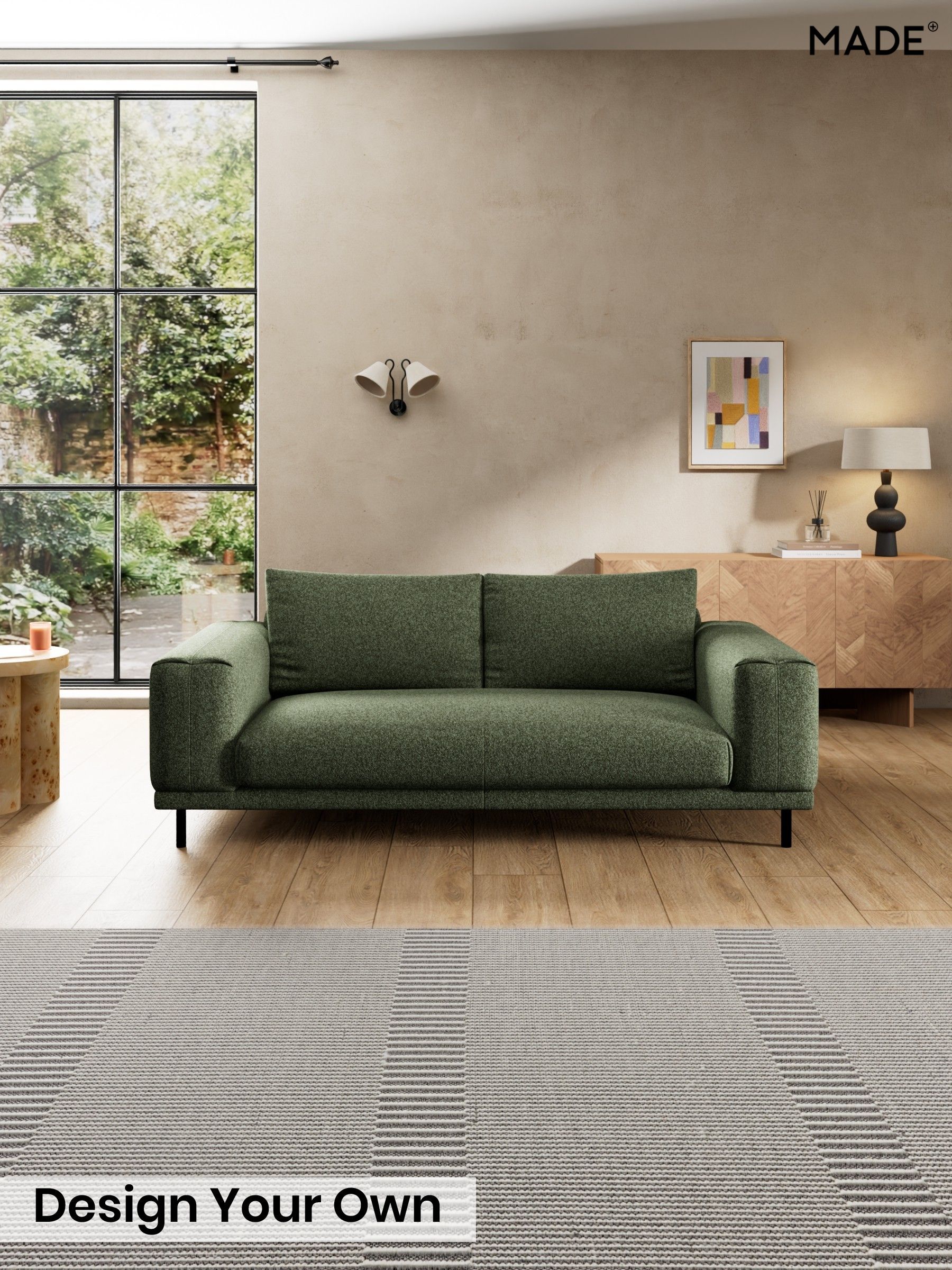 Soft Touch Boucle/Forest Green - Odin By Made