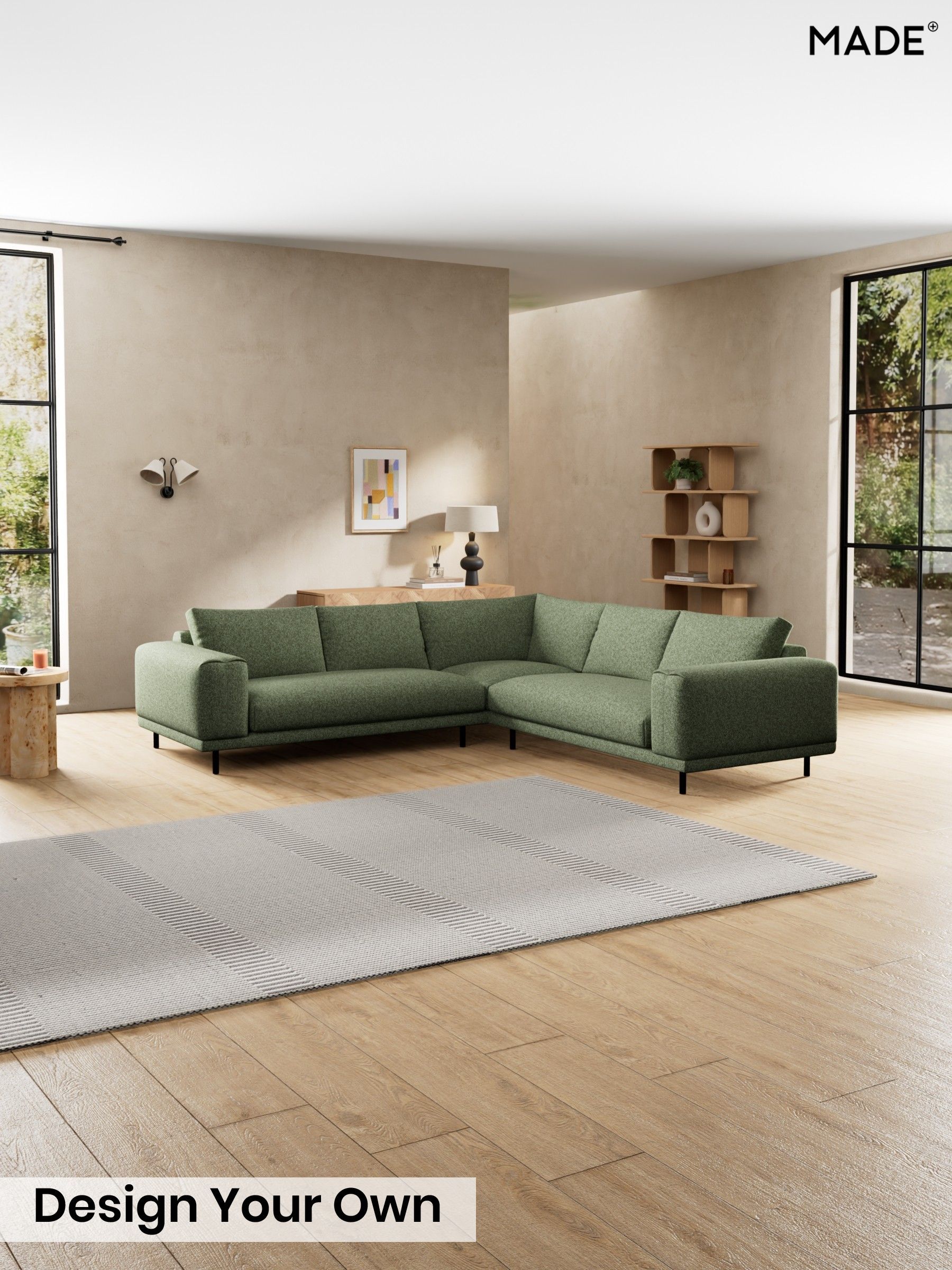 Soft Touch Boucle/Forest Green - Odin By Made