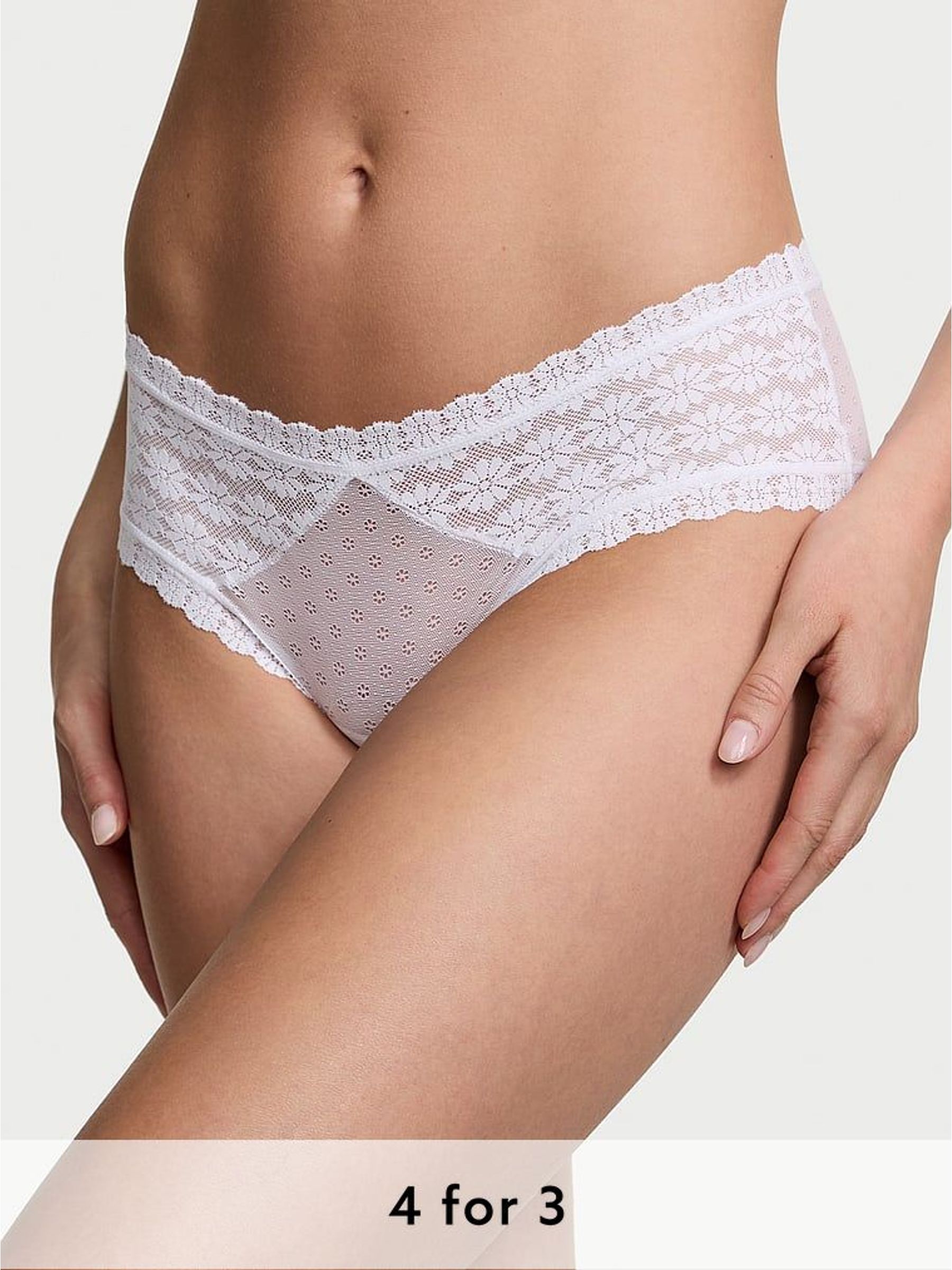 White Cheeky Daisy Lace Knickers (H43048) | £9