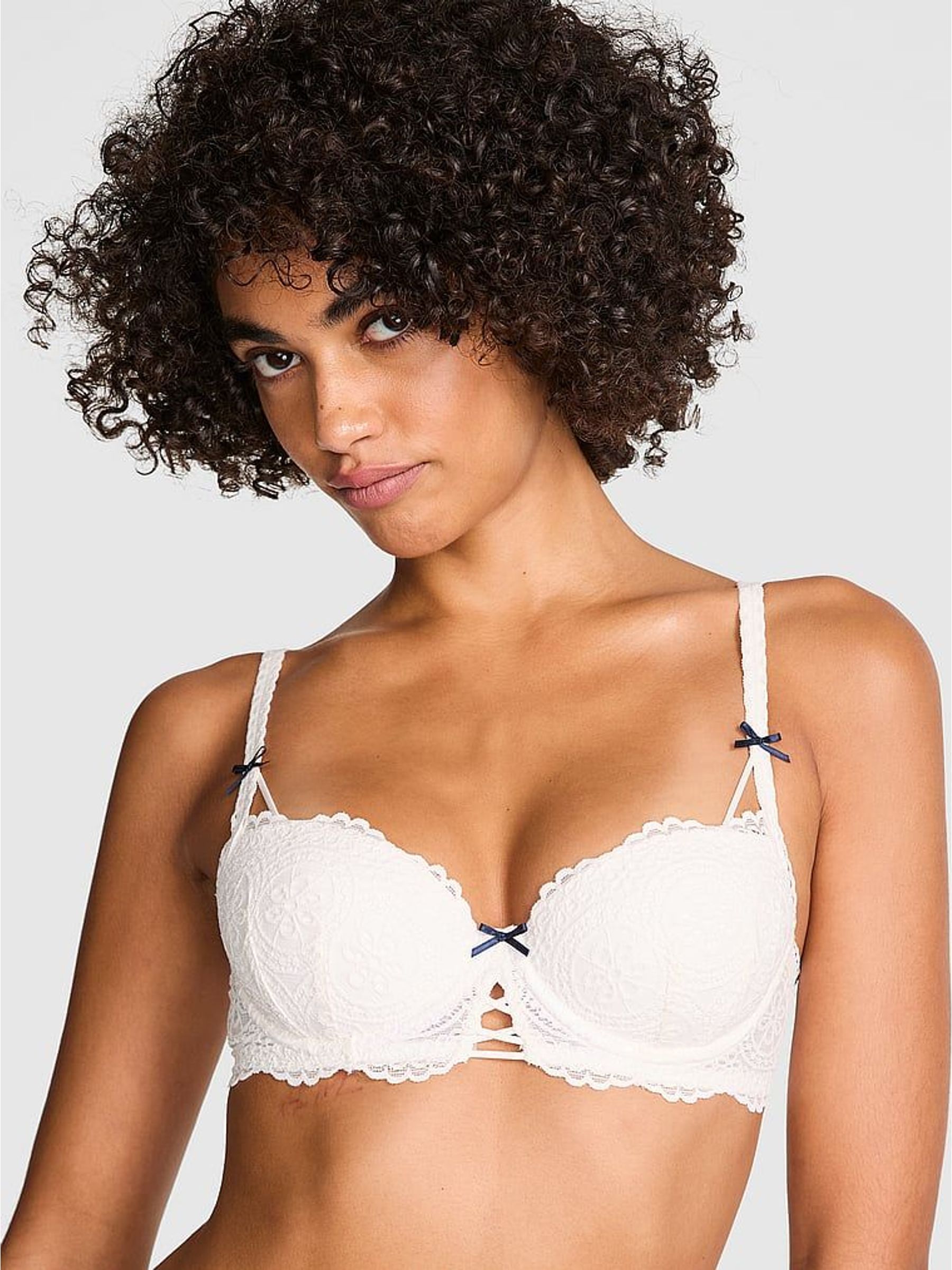 Coconut White Eyelet Lace Bra (H43049) | £35