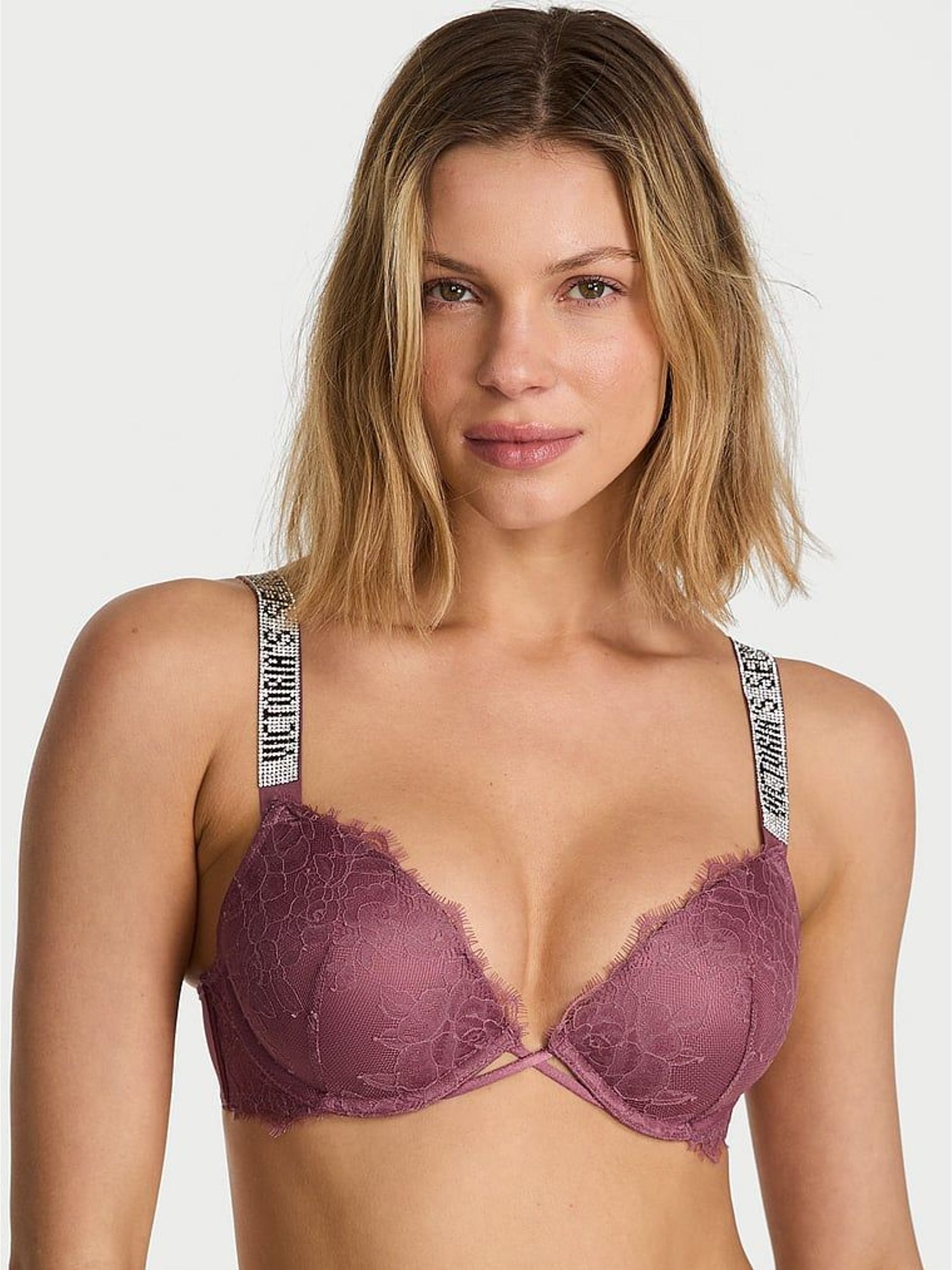 Purple Vapor Push Up Shine Strap Lace Bra (H43127) | £59