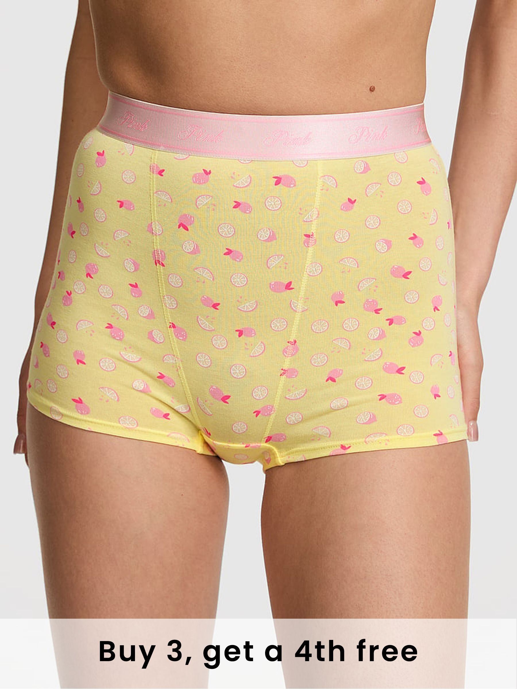 Mellow Yellow High Waist Cotton Logo Knickers (H43193) | £9