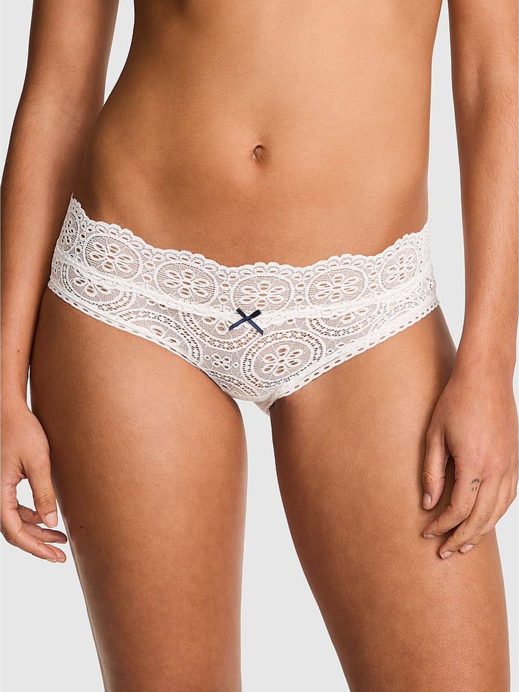 Coconut White Hipster Eyelet Lace Knickers (H43344) | £9
