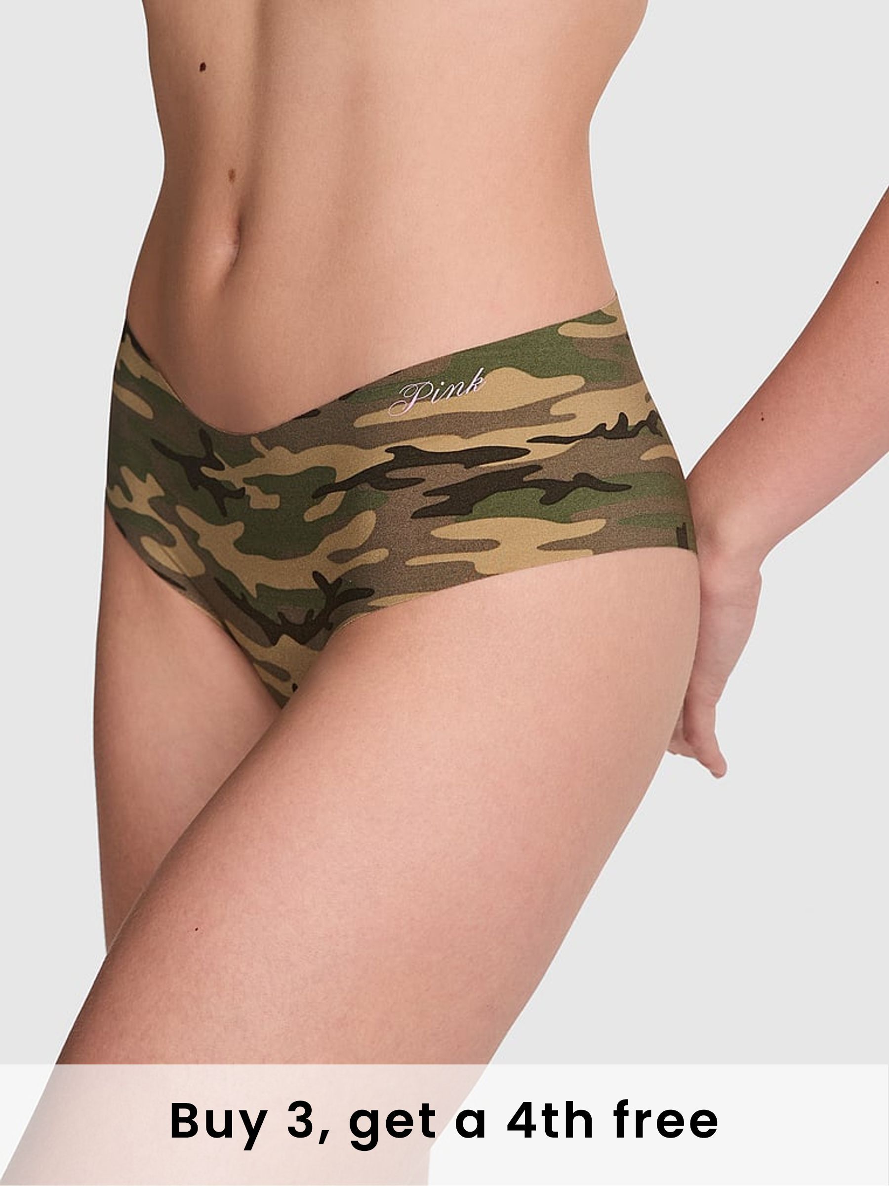 Camo Green Cheeky No Show Knickers (H43416) | £9