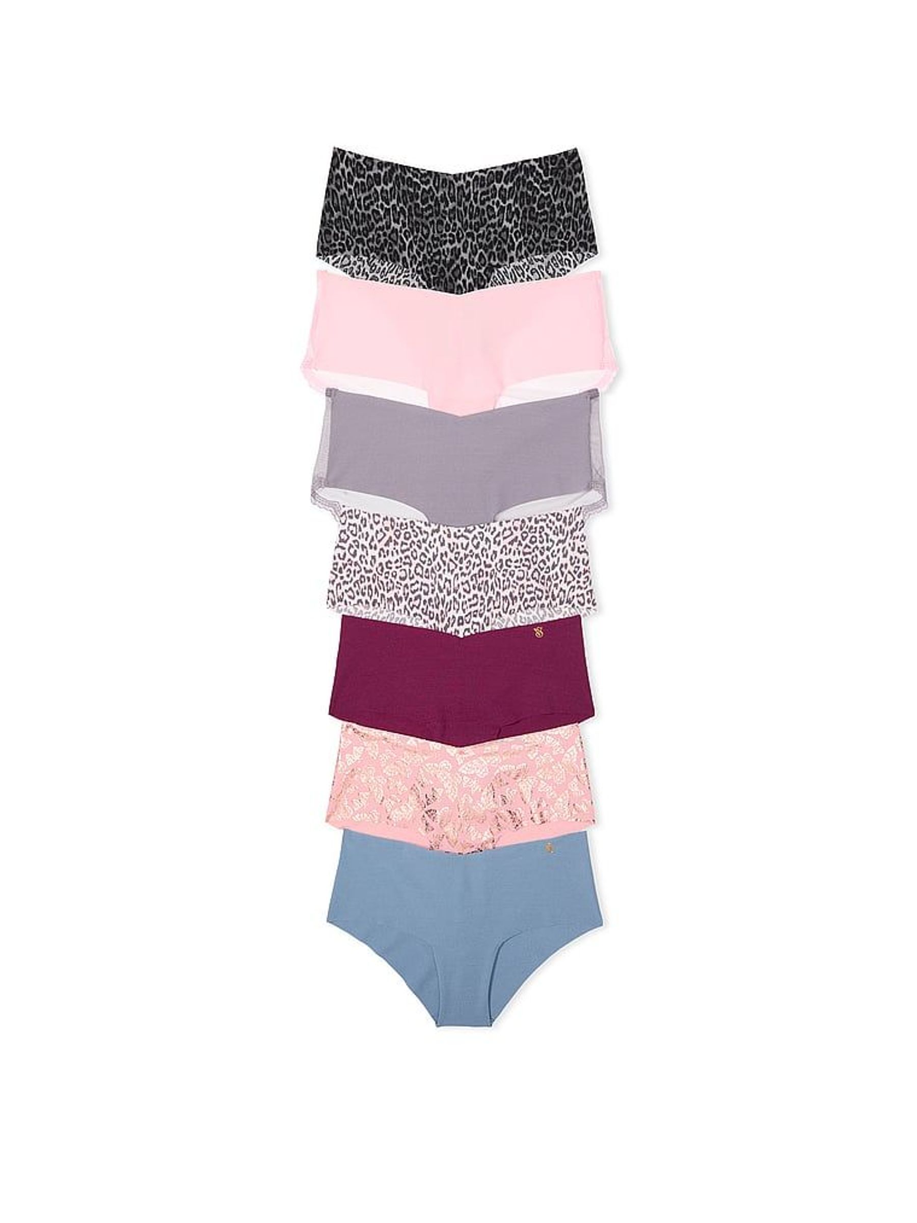 Grey/Purple/Pink/Blue Cheeky 7 Pack Knickers (H43426) | £35