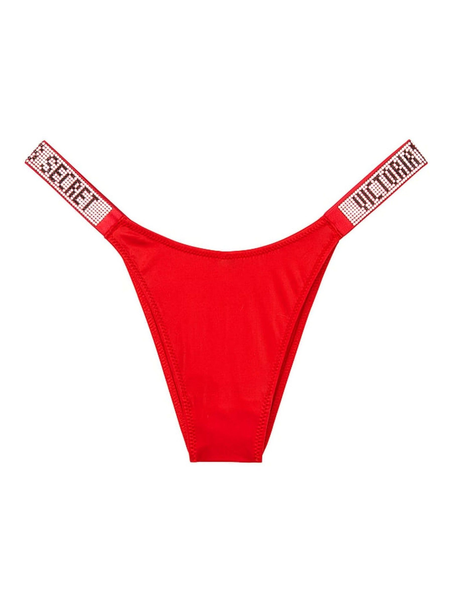 Red Brazilian Shine Strap Knickers (H43582) | £20