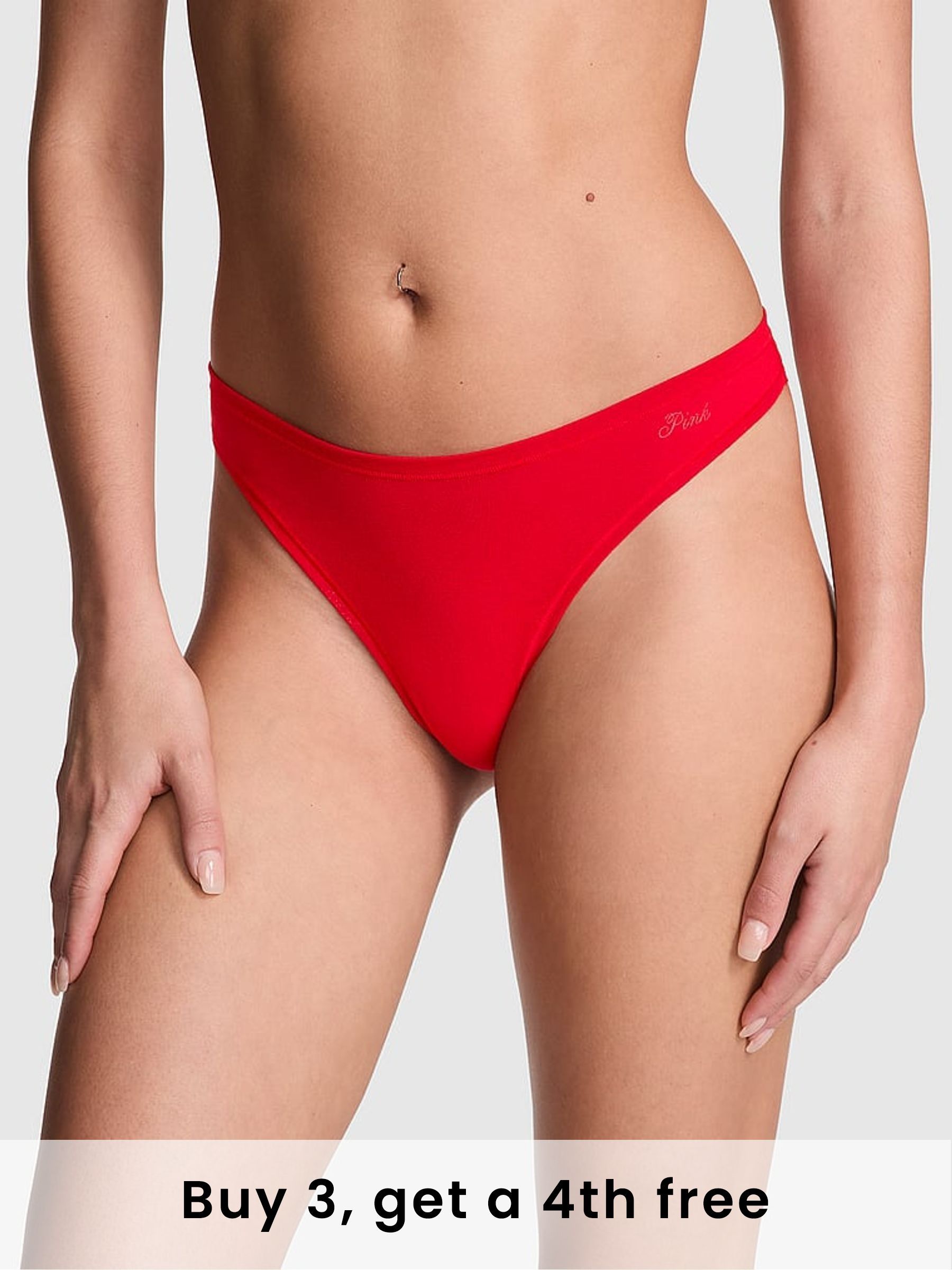 Vermillion Red Brazilian Cotton Knickers (H43595) | £9