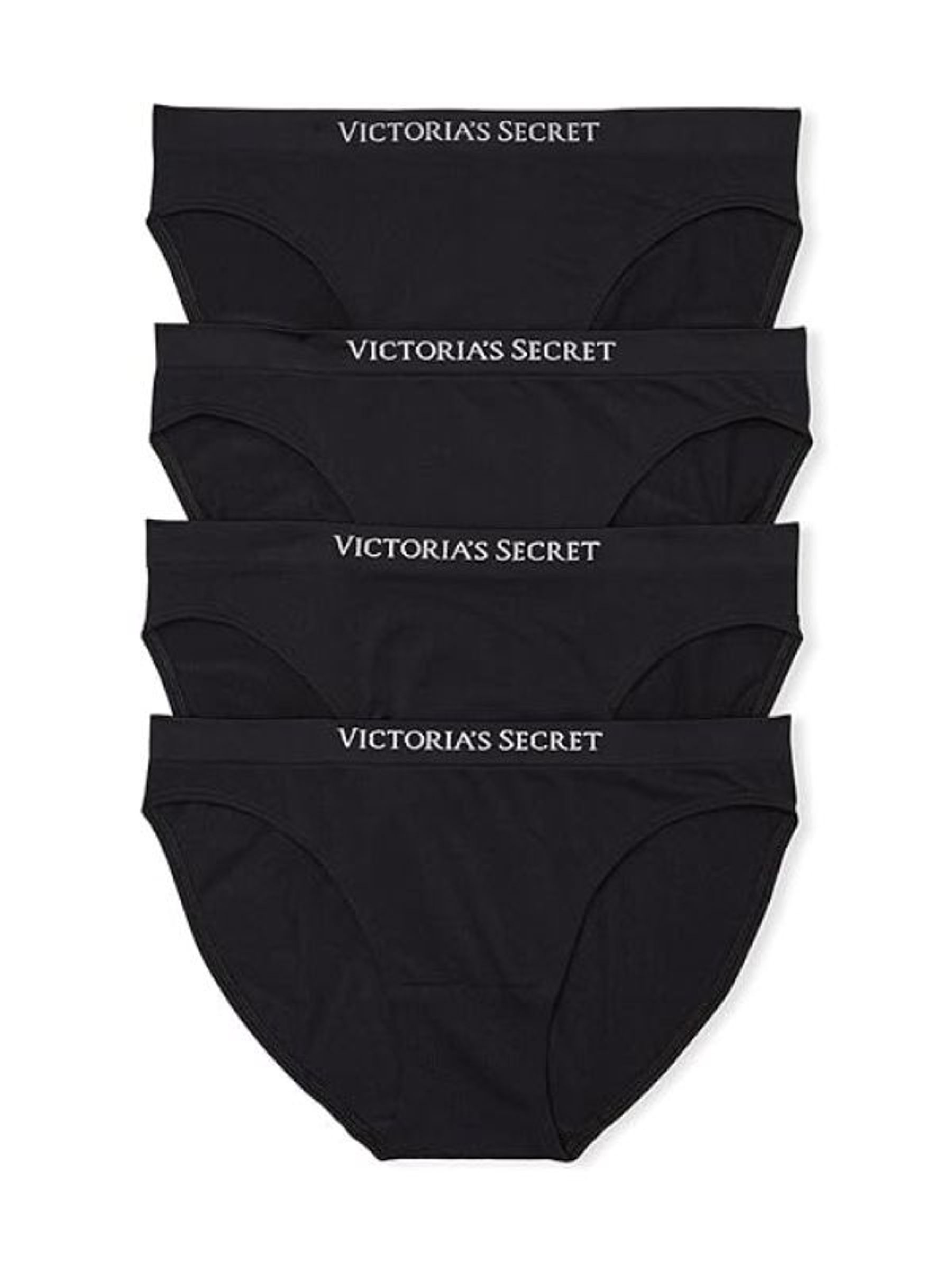Black Bikini 4 Pack Logo Knickers (H43689) | £20