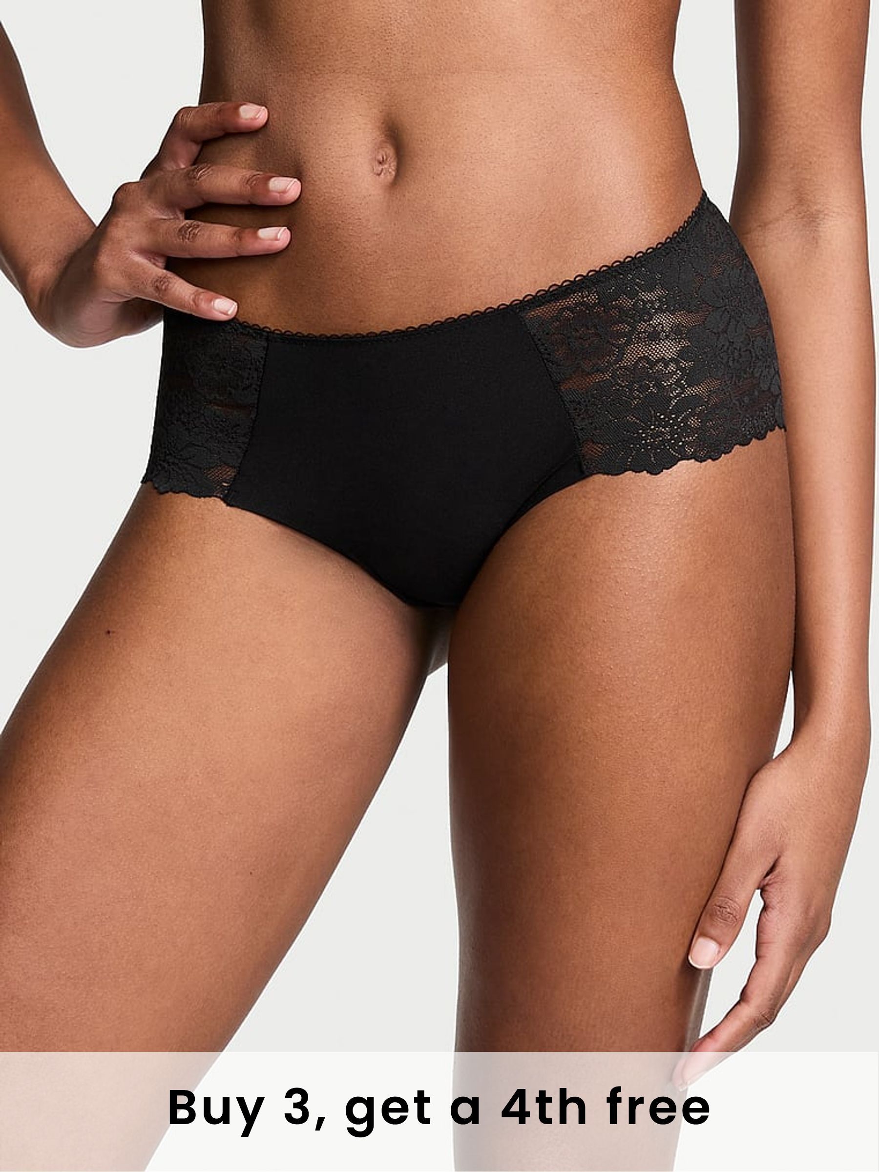 Charmed Violet Purple Cheeky No Show Lace Trim Knickers (H43702) | £9