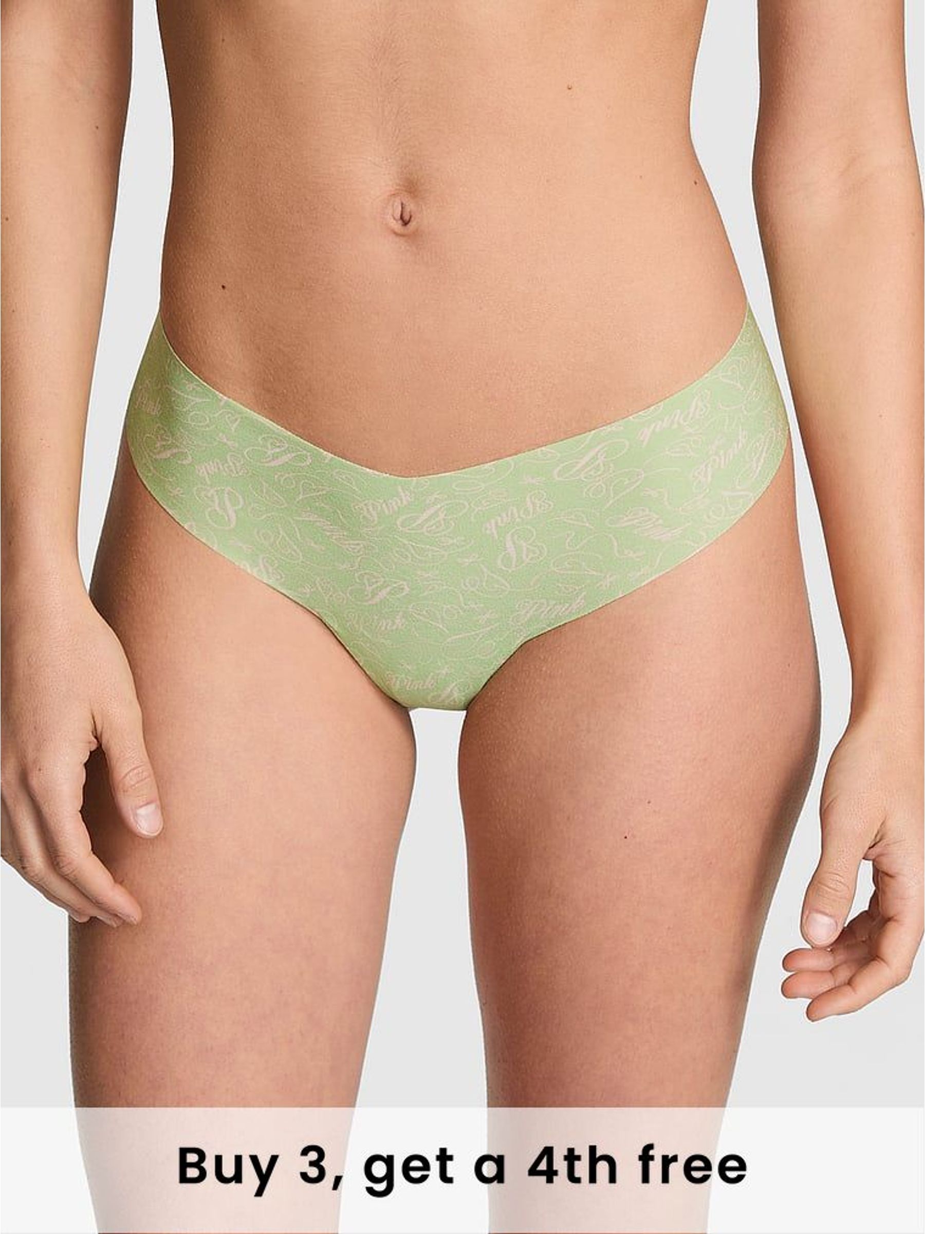 Pale Petal Green Thong No Show Knickers (H43713) | £9