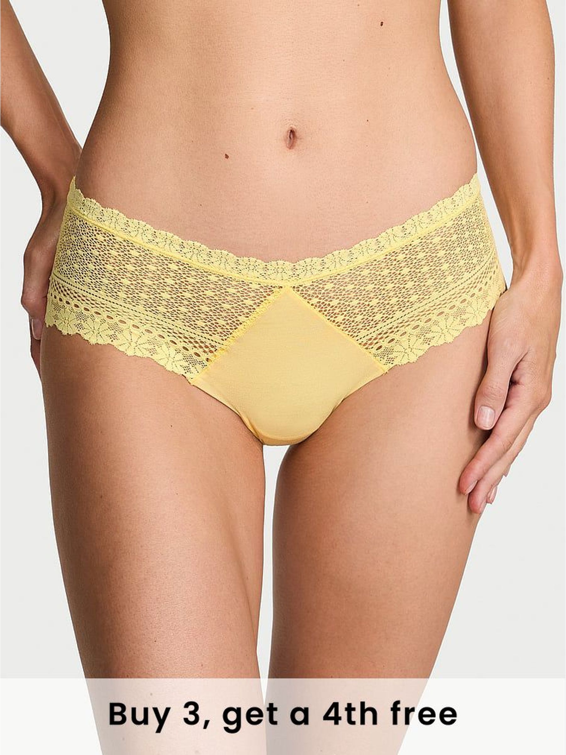 Yellow Tulip Cheeky Daisy Lace Knickers (H43779) | £9