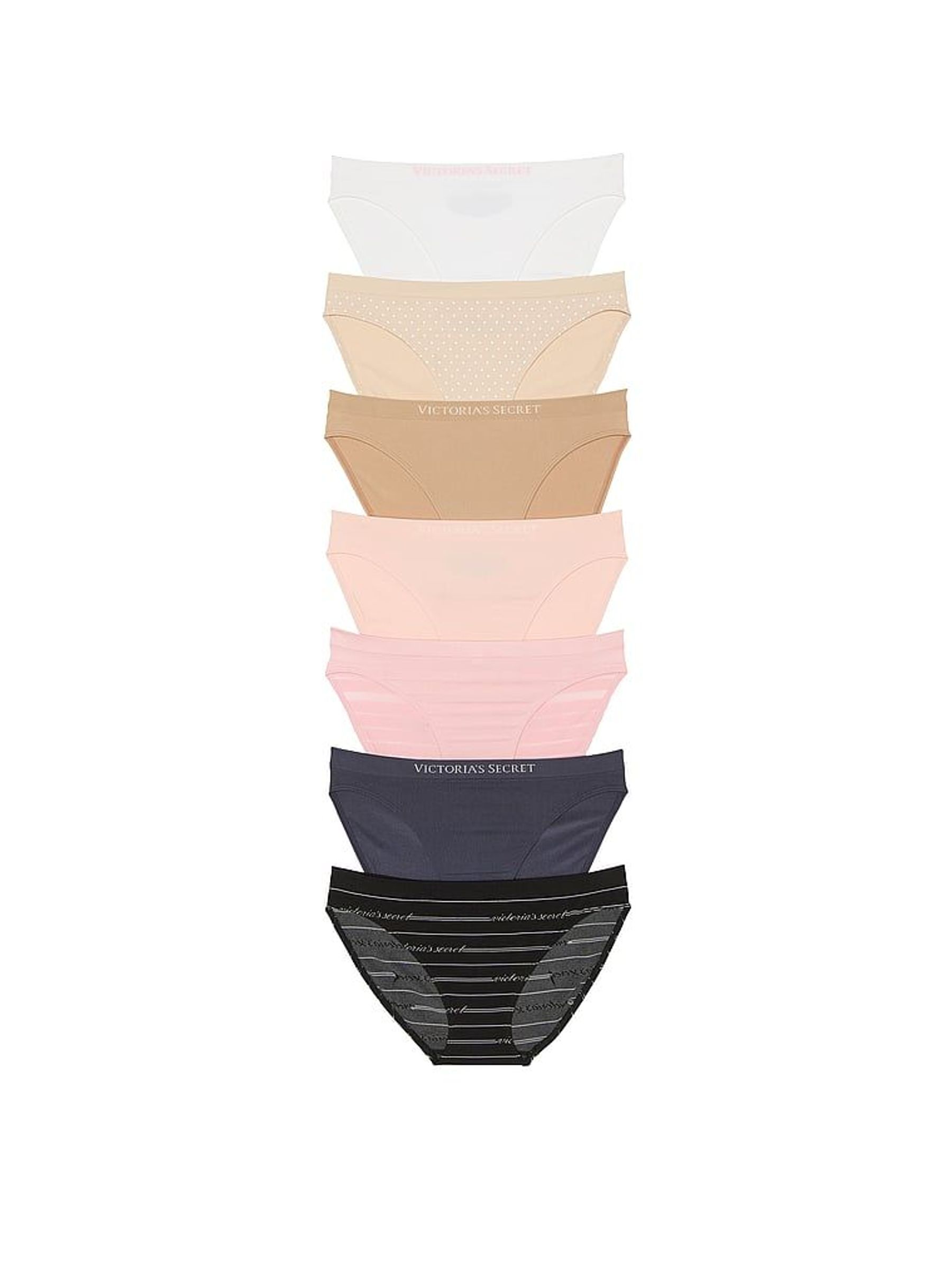 White/Nude/Pink/Blue/Black Bikini 7 Pack Knickers (H43780) | £35