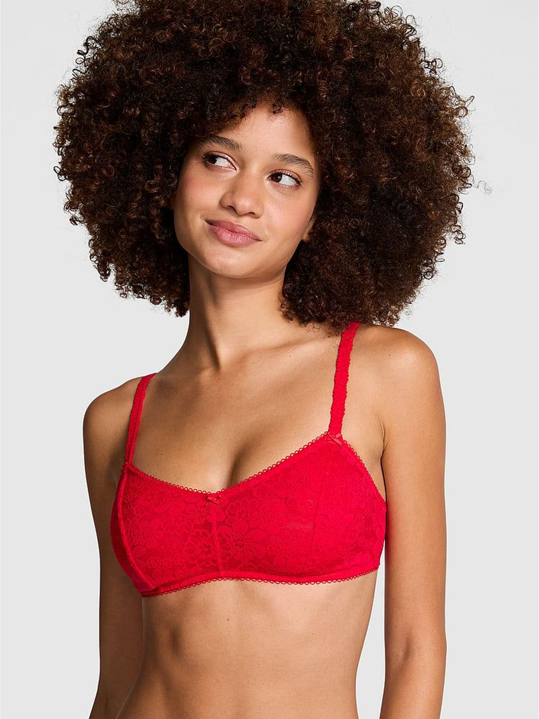 Red Pepper Balcony Lace Bralette (H43906) | £35