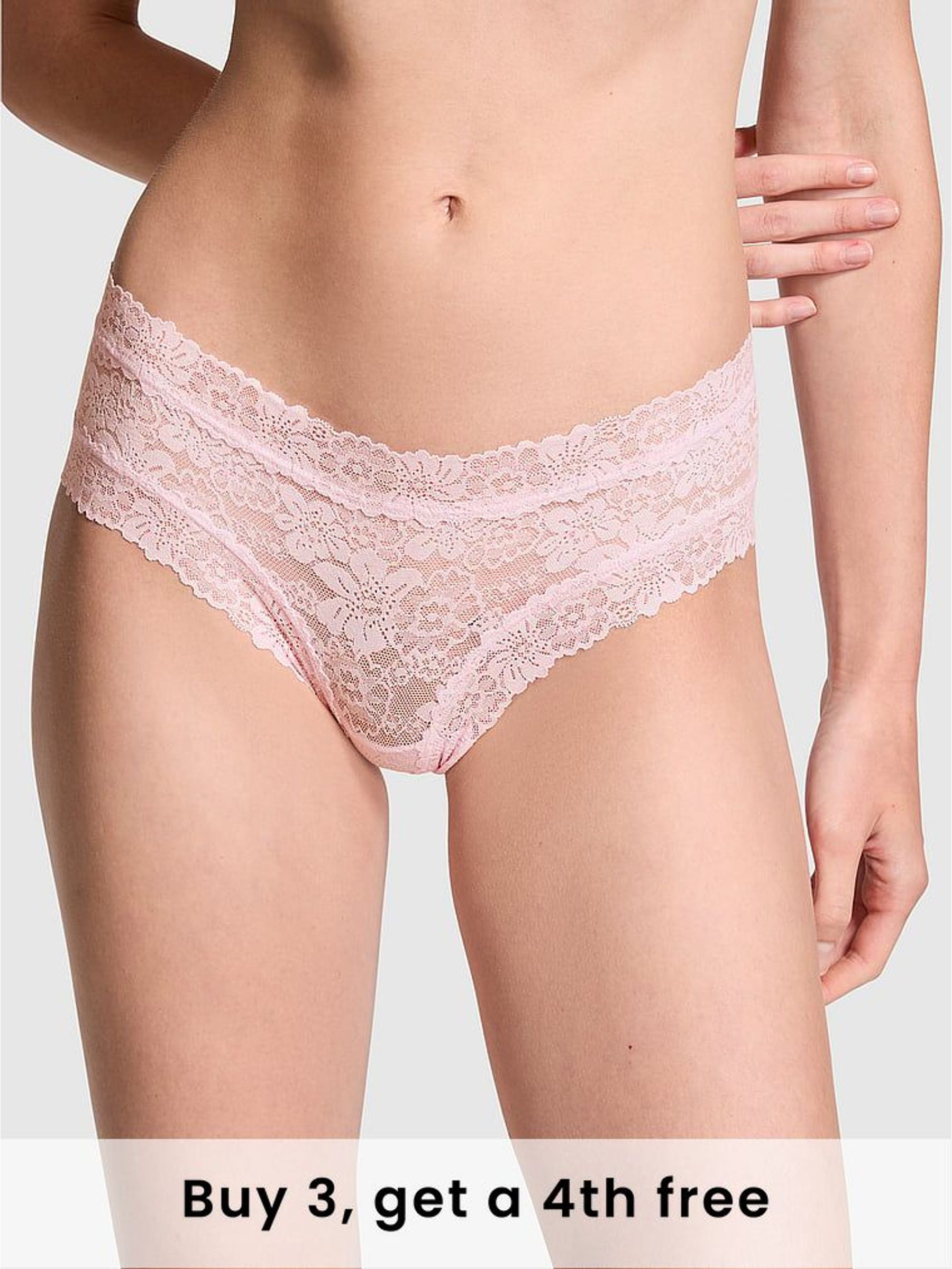 Pink Tulip Cheeky Floral Lace Knickers (H43909) | £9
