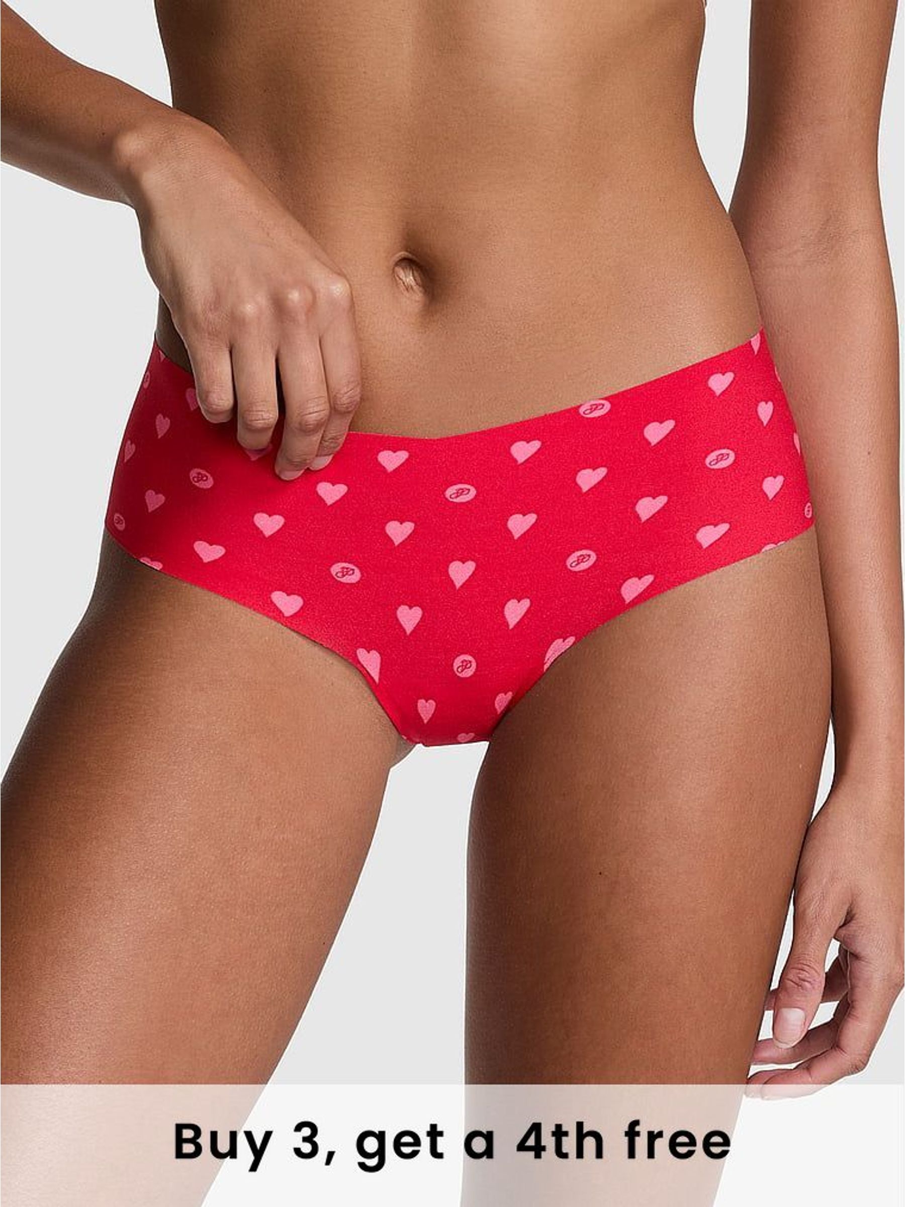 Bright Vermillion Red Cheeky No Show Knickers (H44014) | £9