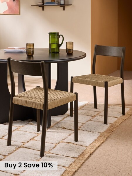 Set of 2 Dark Brown Rhye Dining Chairs (H44582) | £379