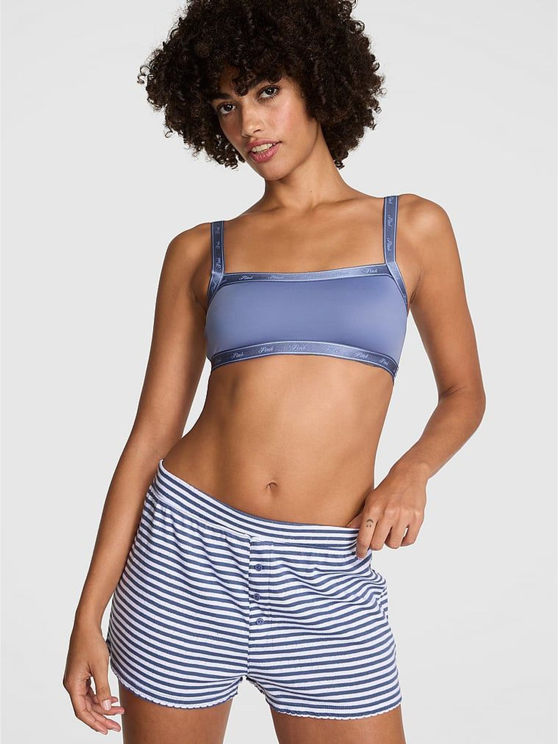 Dusty Iris Blue Pyjama Short Bottoms (H45966) | £19