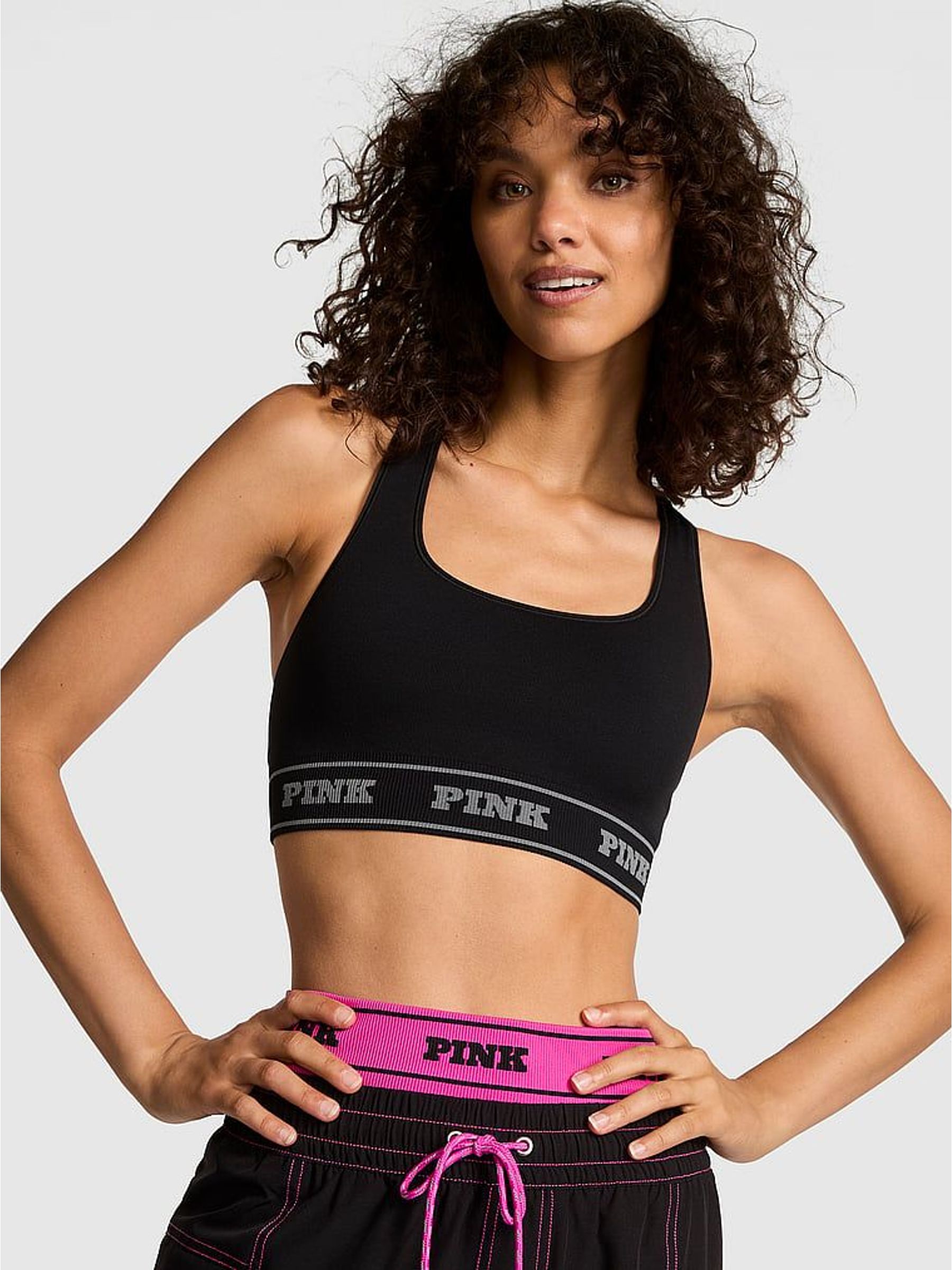Black Rose Print Reversible Sports Bra (H45967) | £25