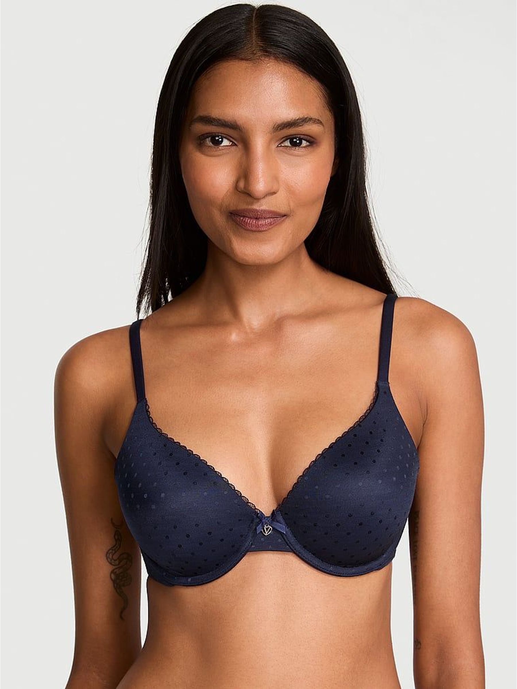 Noir Navy Blue Lightly Lined Full Cup Bra (H45998) | £39 - £40