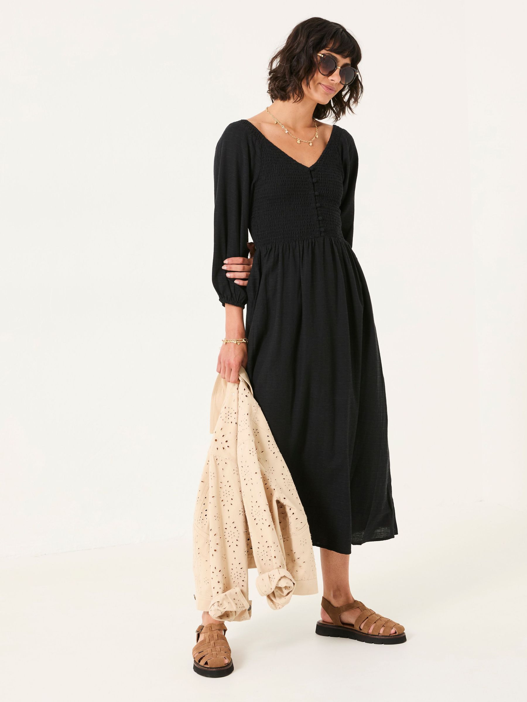 Adele Black Midi Dress (H46458) | £69