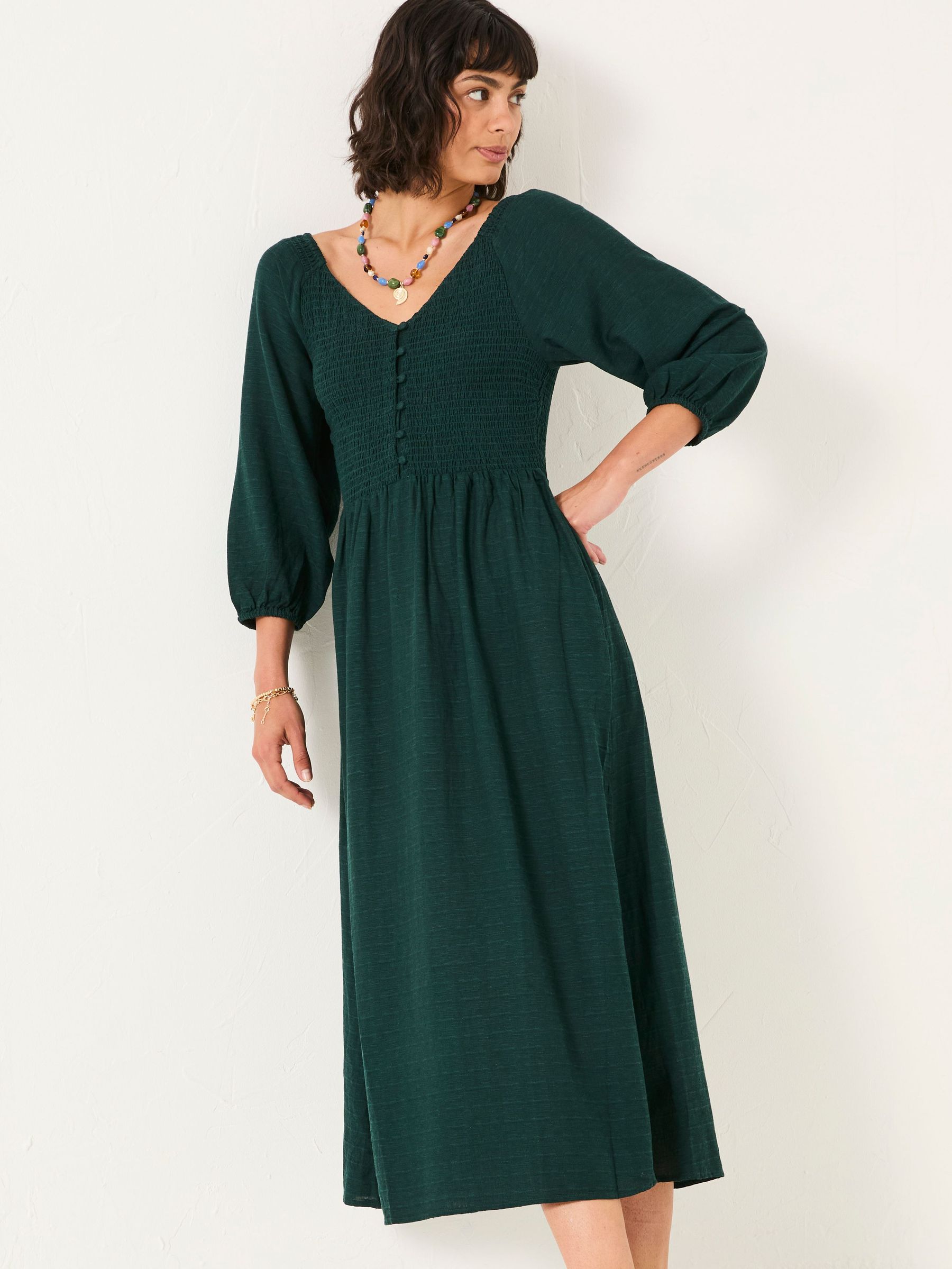 Adele Teal Blue Midi Dress (H46470) | £69