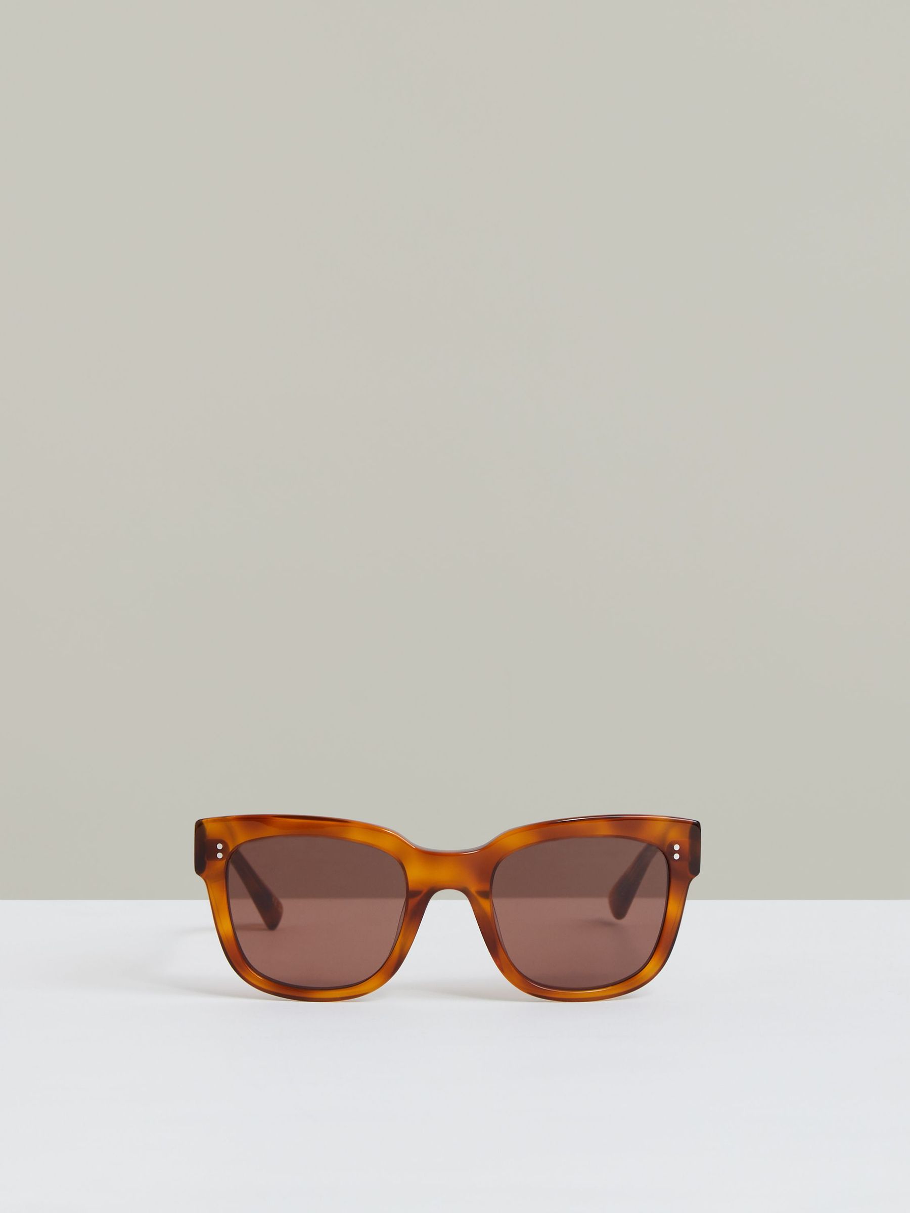 MESSYWEEKEND Square Frame Sunglasses in Light Brown (H46613) | £85