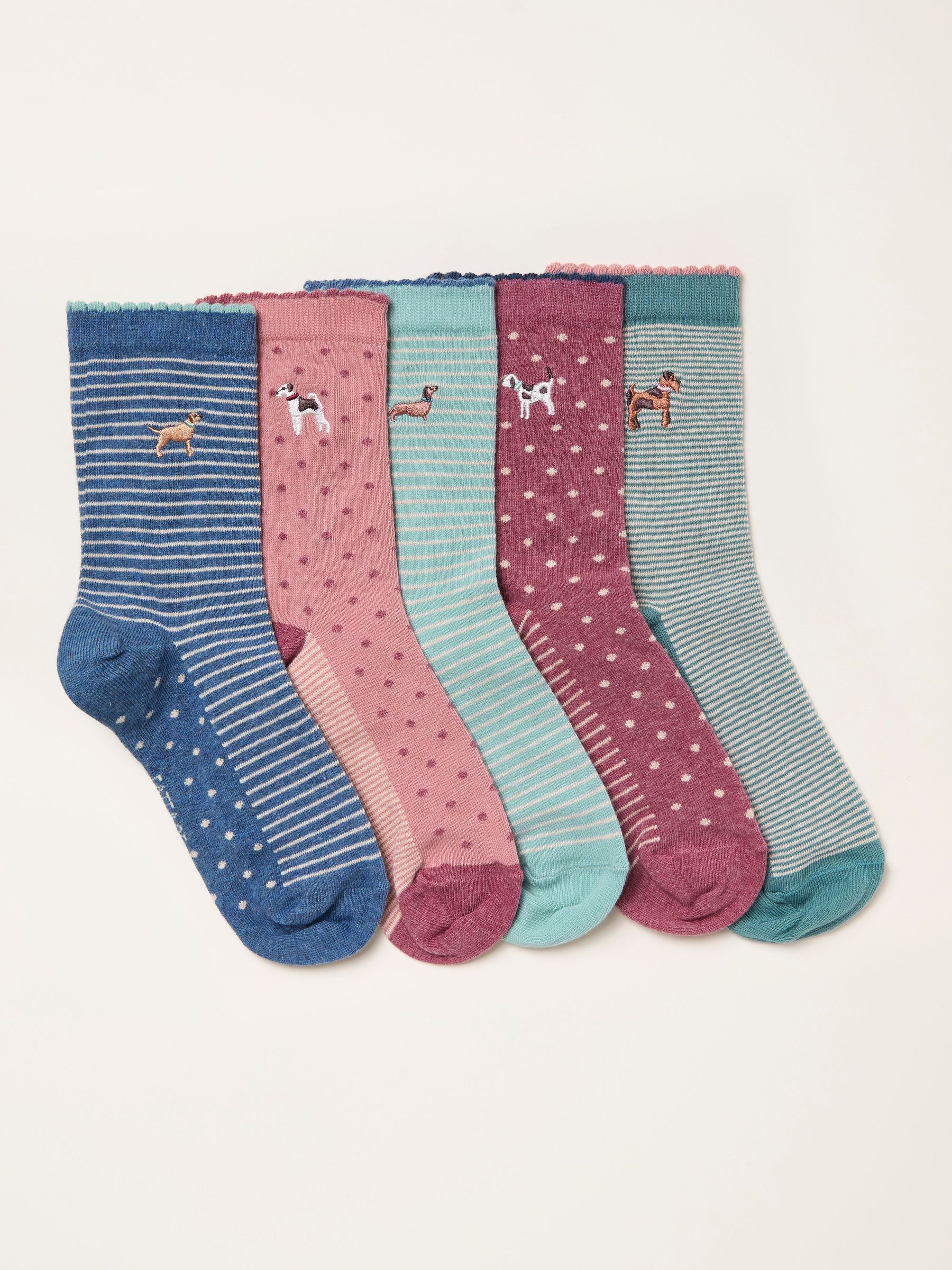 Multi Dogs 5 Pairs of Dog Socks (H46763) | £20