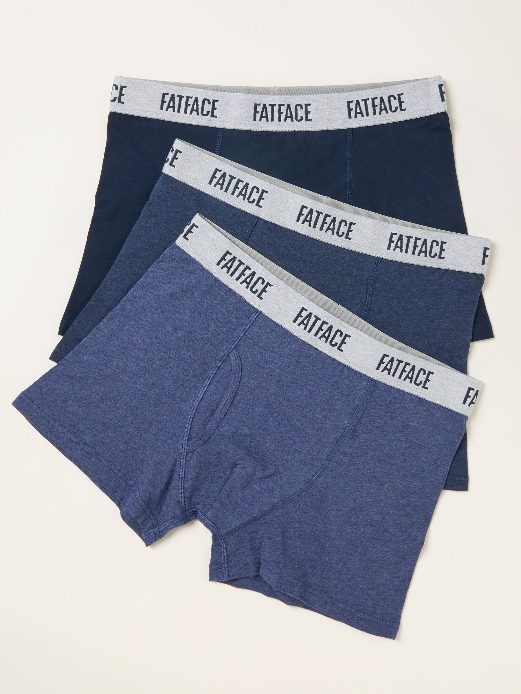 Navy 3 Pairs of Plain Boxers (H47248) | £30