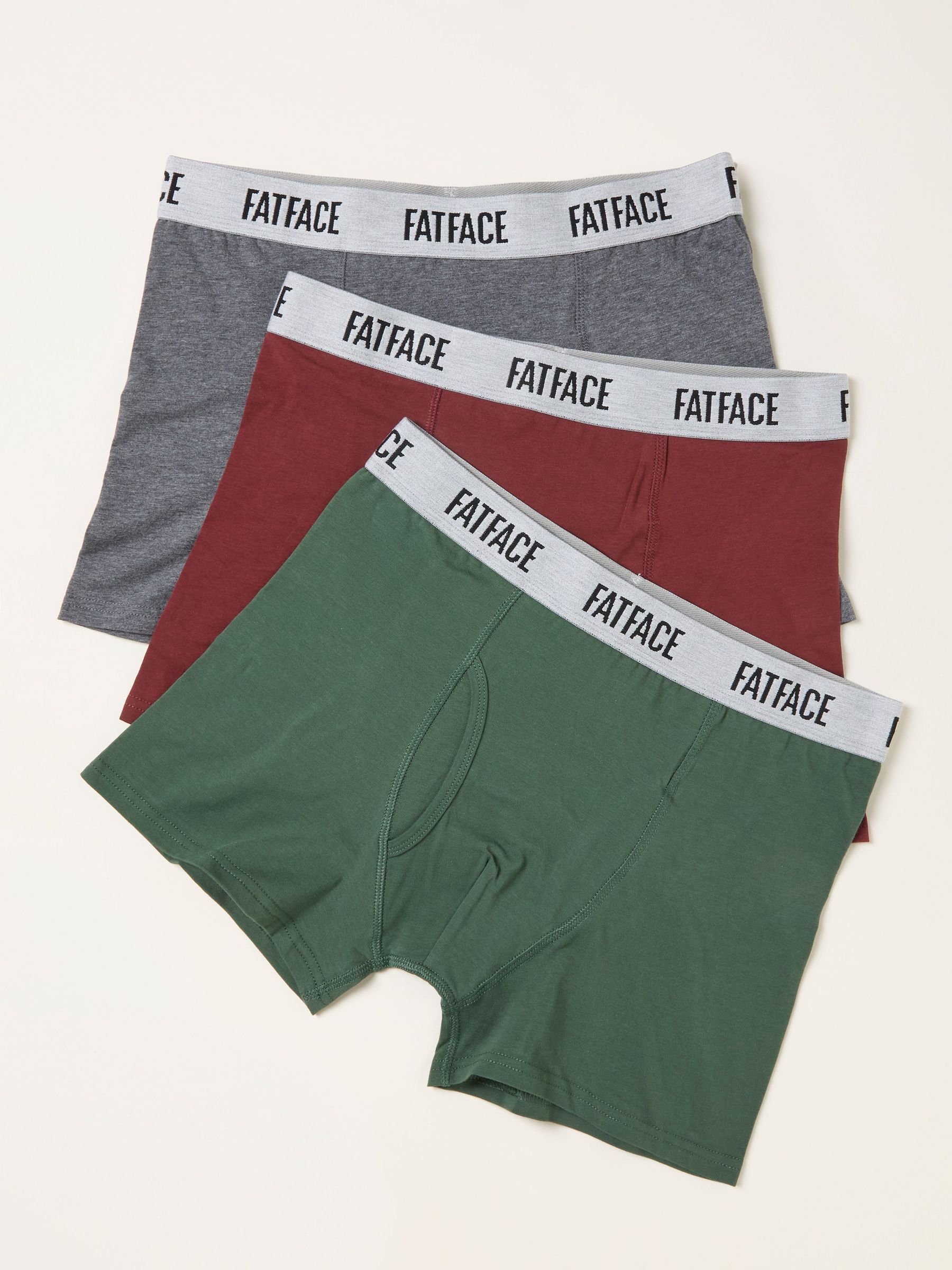 Multi Colour 3 Pairs of Plain Boxers (H47259) | £30