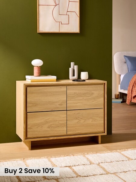 Oak Effect Kaci Regular Chest of Drawers (H47913) | £419