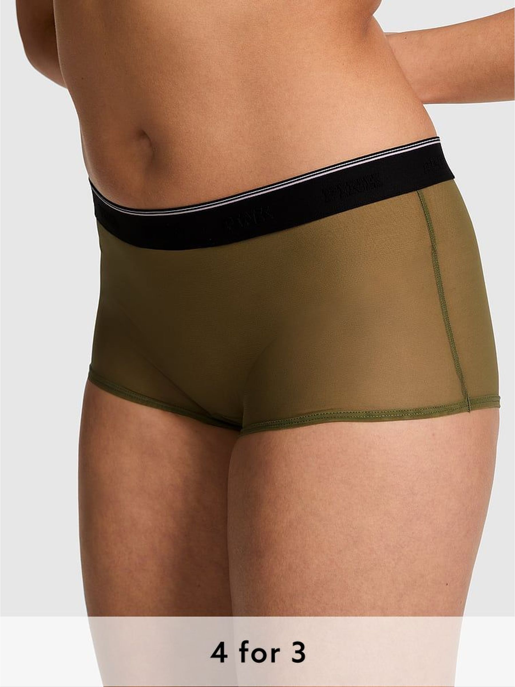 Olive Green Boyshort Logo Knickers (H47967) | £9