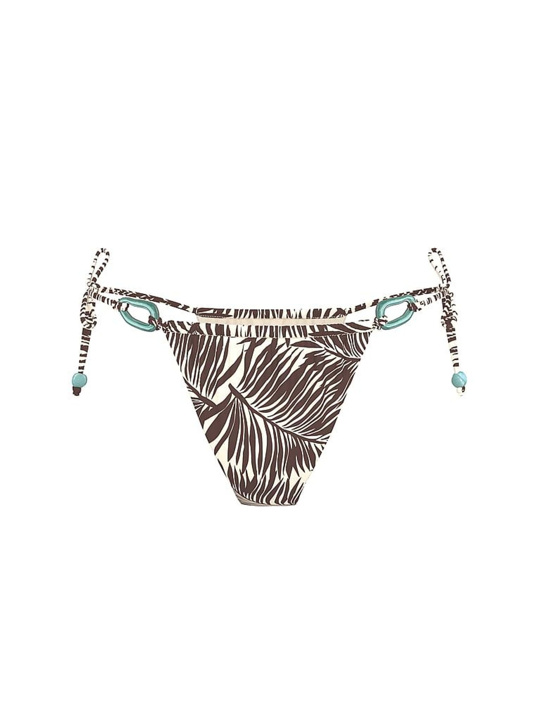 Palm Brown Thong Beaded Bikini Bottoms (H48005) | £39