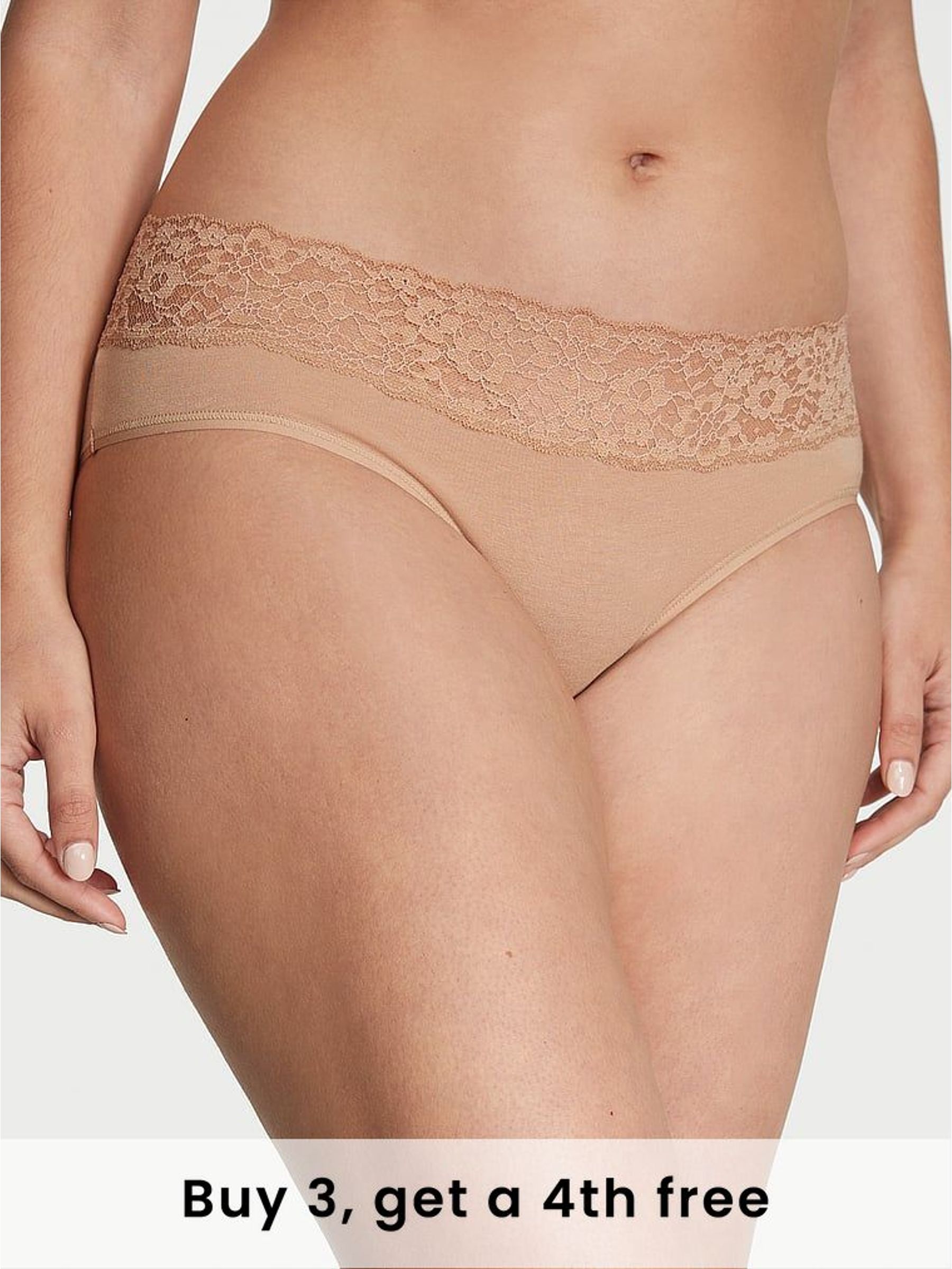 Praline Nude Hipster Lace Waist Knickers (H48020) | £9