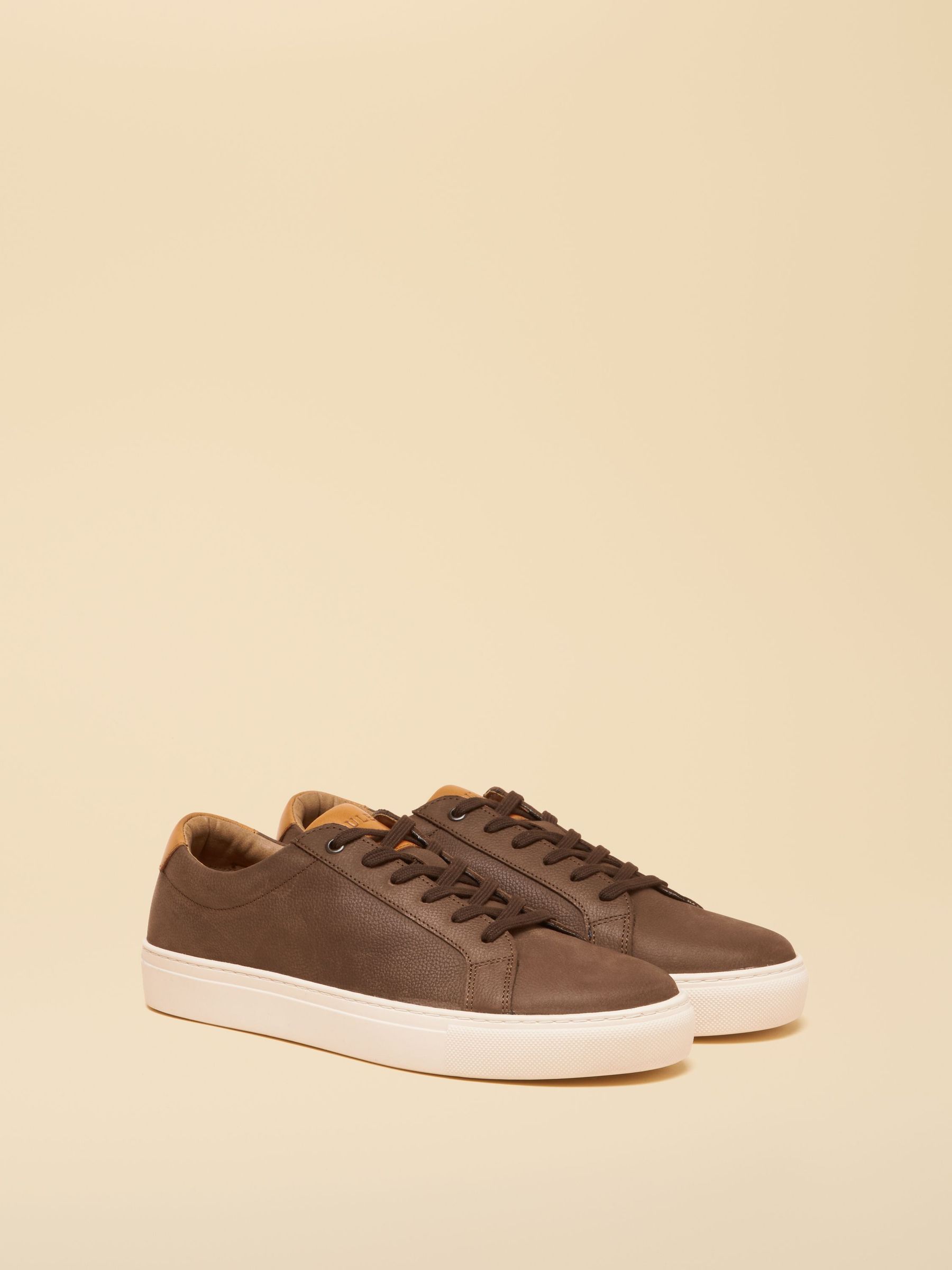 Brown Leather Longline Trainers (H48945) | £72