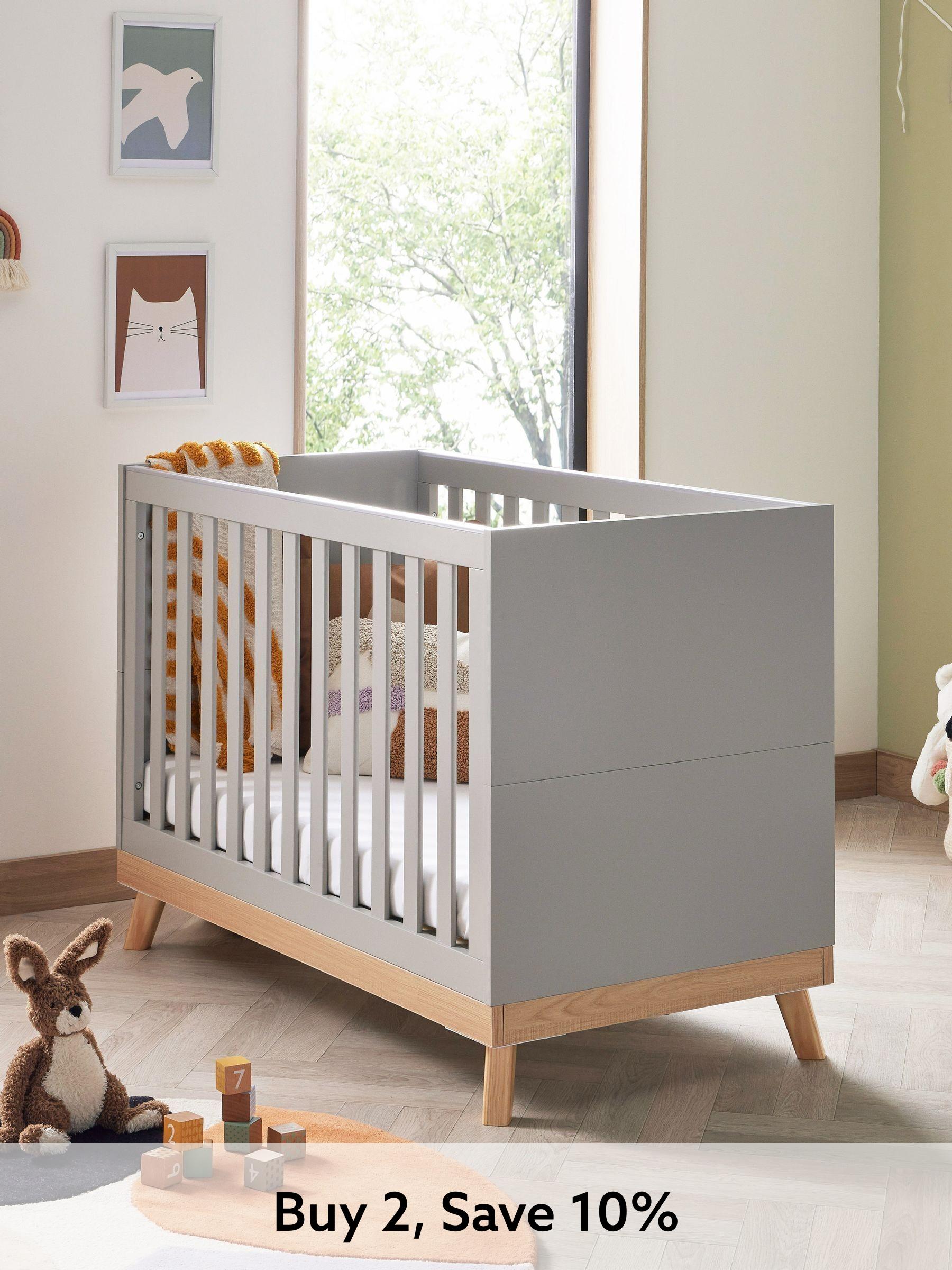 Babymore Grey Mona Mini Cot Bed (H49831) | £230