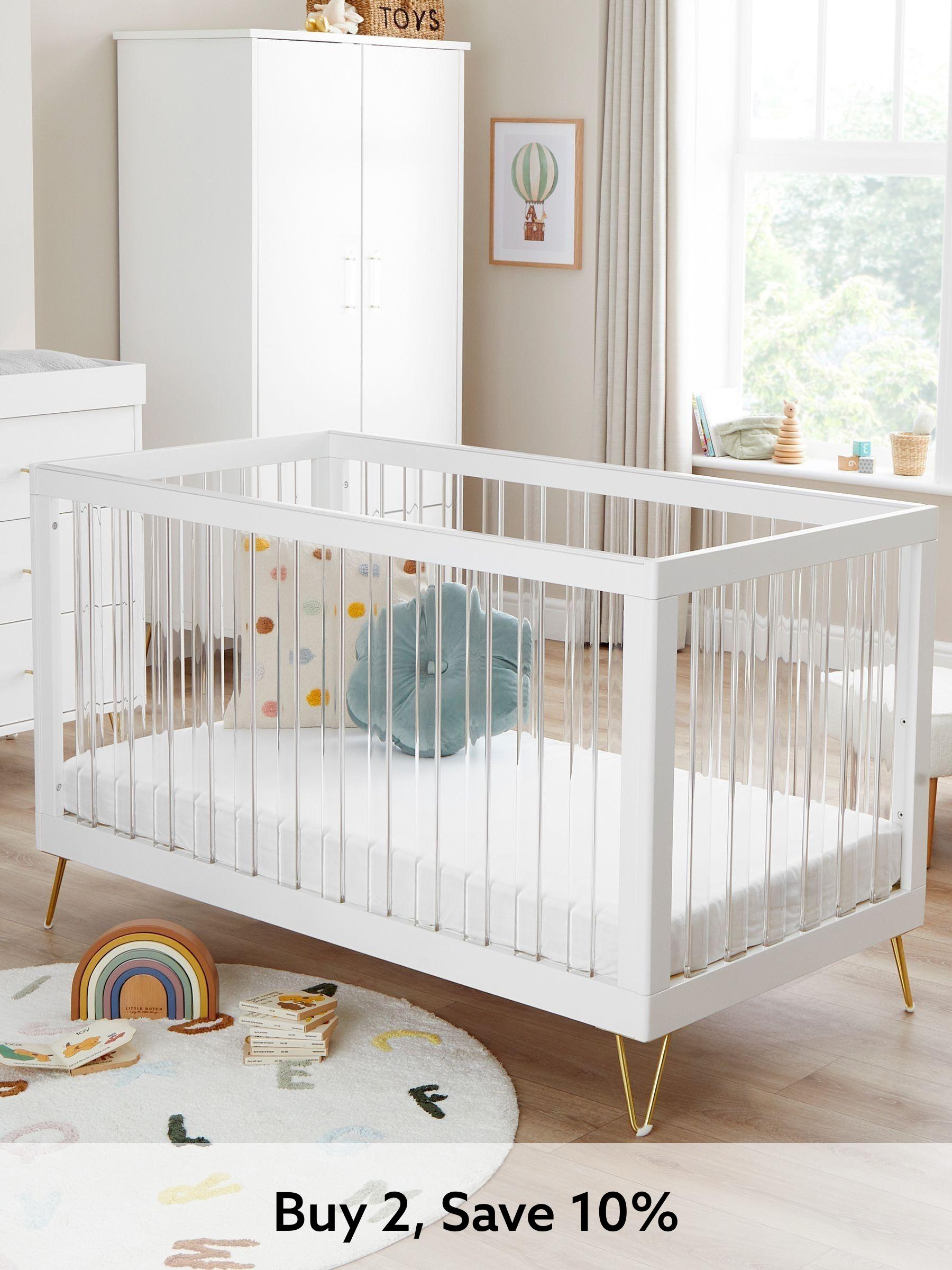 Babymore Acrylic Kimi XL Cot Bed (H49850) | £450