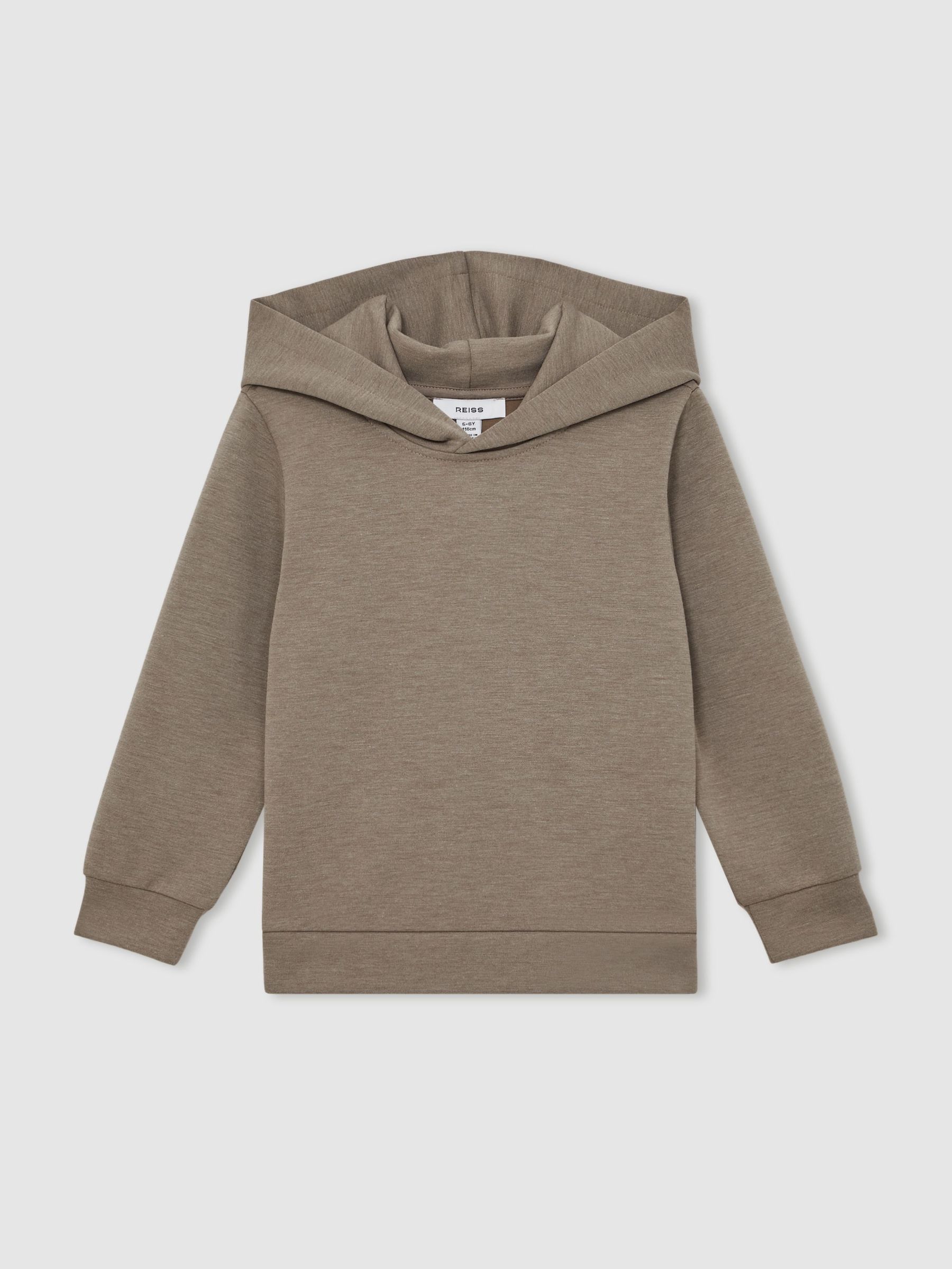 Interlock Jersey Hoodie in Taupe Brown (H50396) | £46