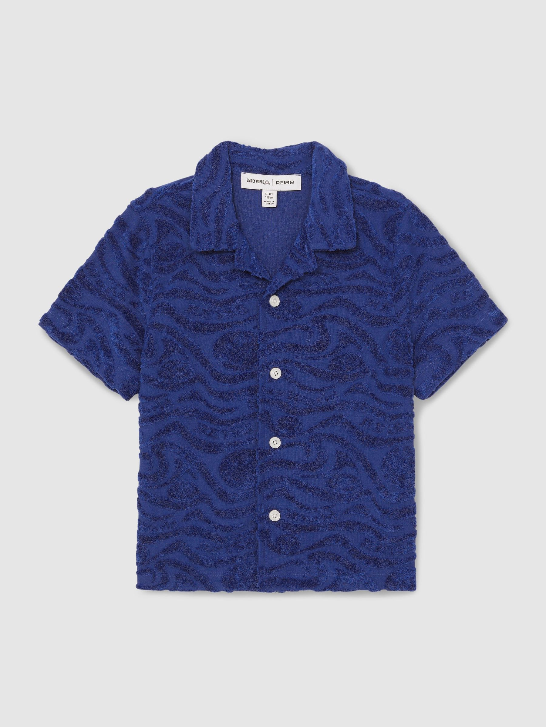 13-14 yrs SmileyWorld Wave Texture Shirt in Bright Blue (H51602) | £48