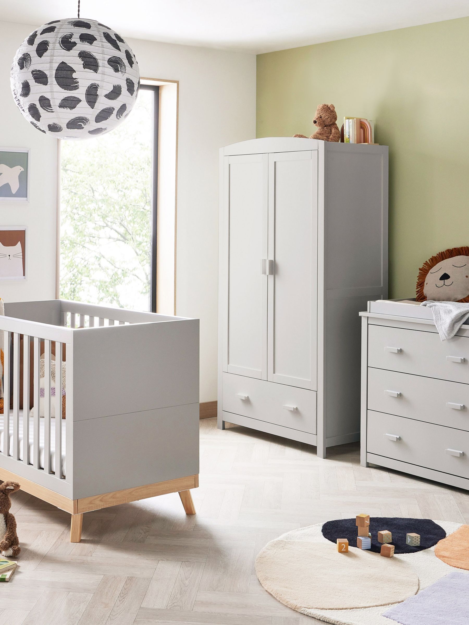 Babymore Grey Mona Mini 3 Piece Universal Furniture Set (H52043) | £870