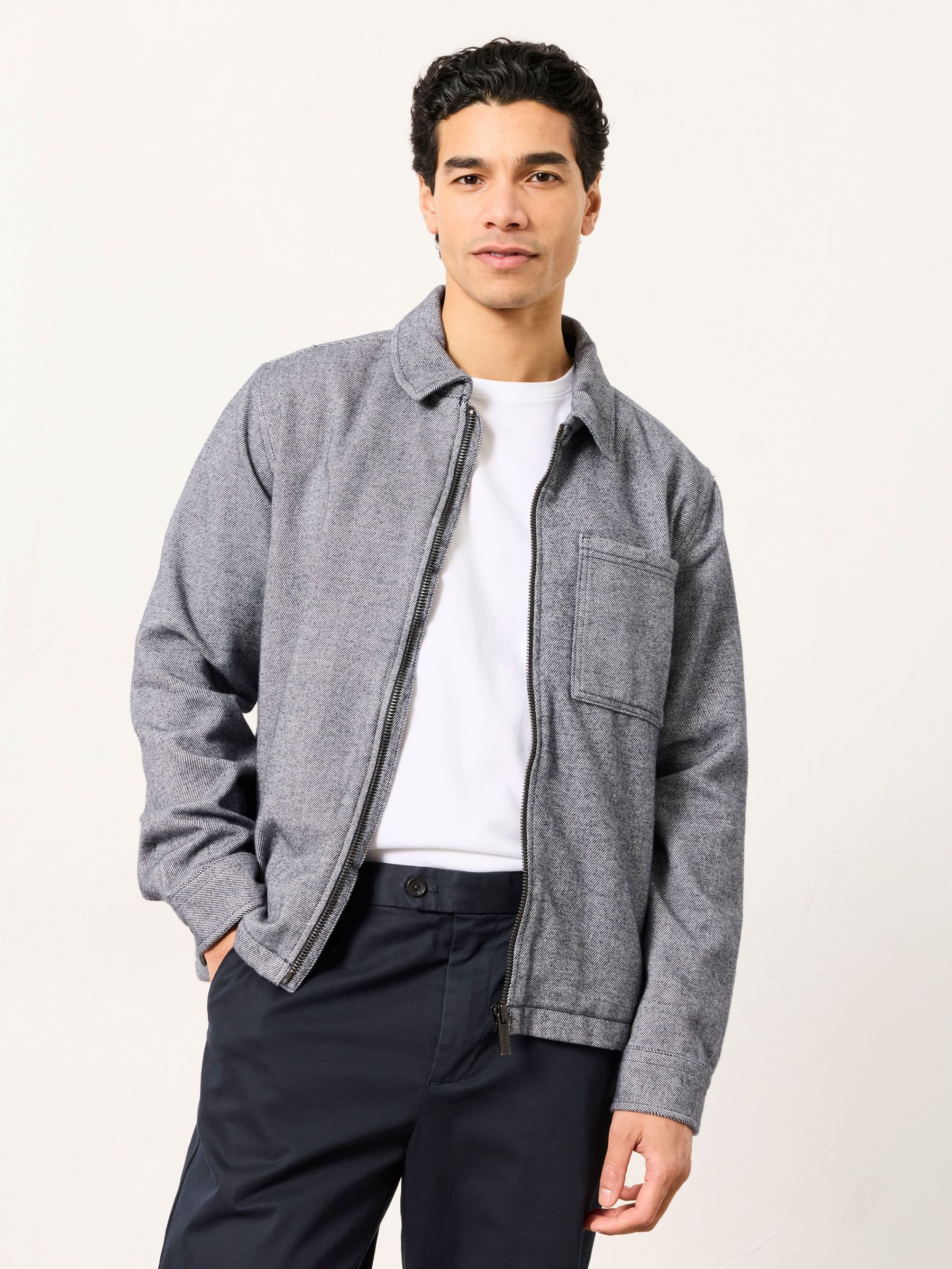 Blue Denim Zip Through Overshirt (H52099) | £69