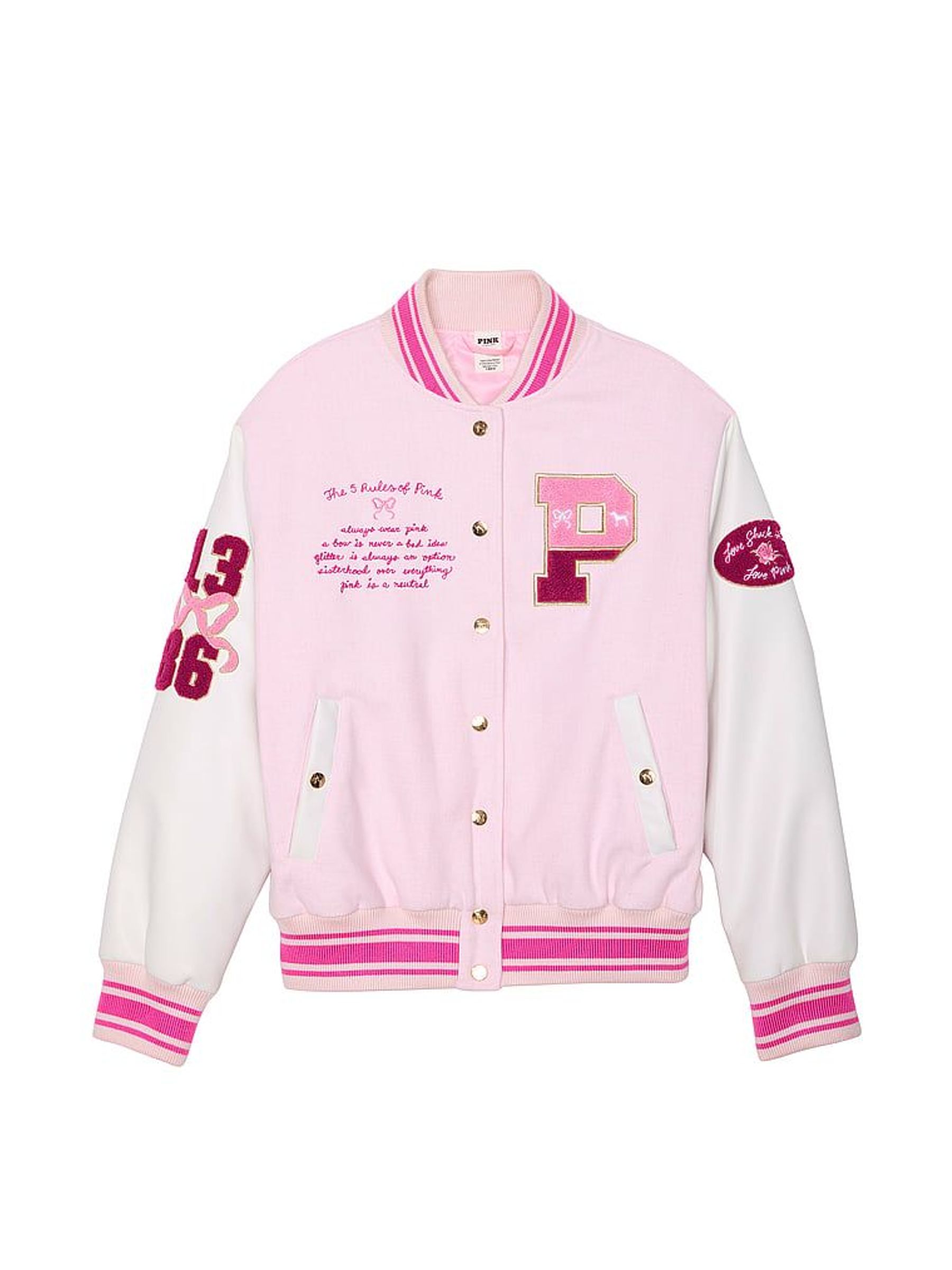 Pink Varsity Jacket (H52107) | £130