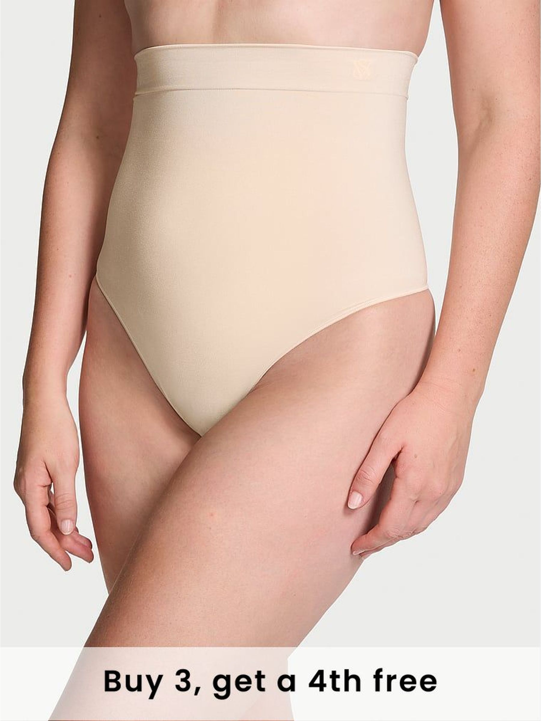 Maripan Nude Seamless Shaping High Waist Knickers (H53630) | £25