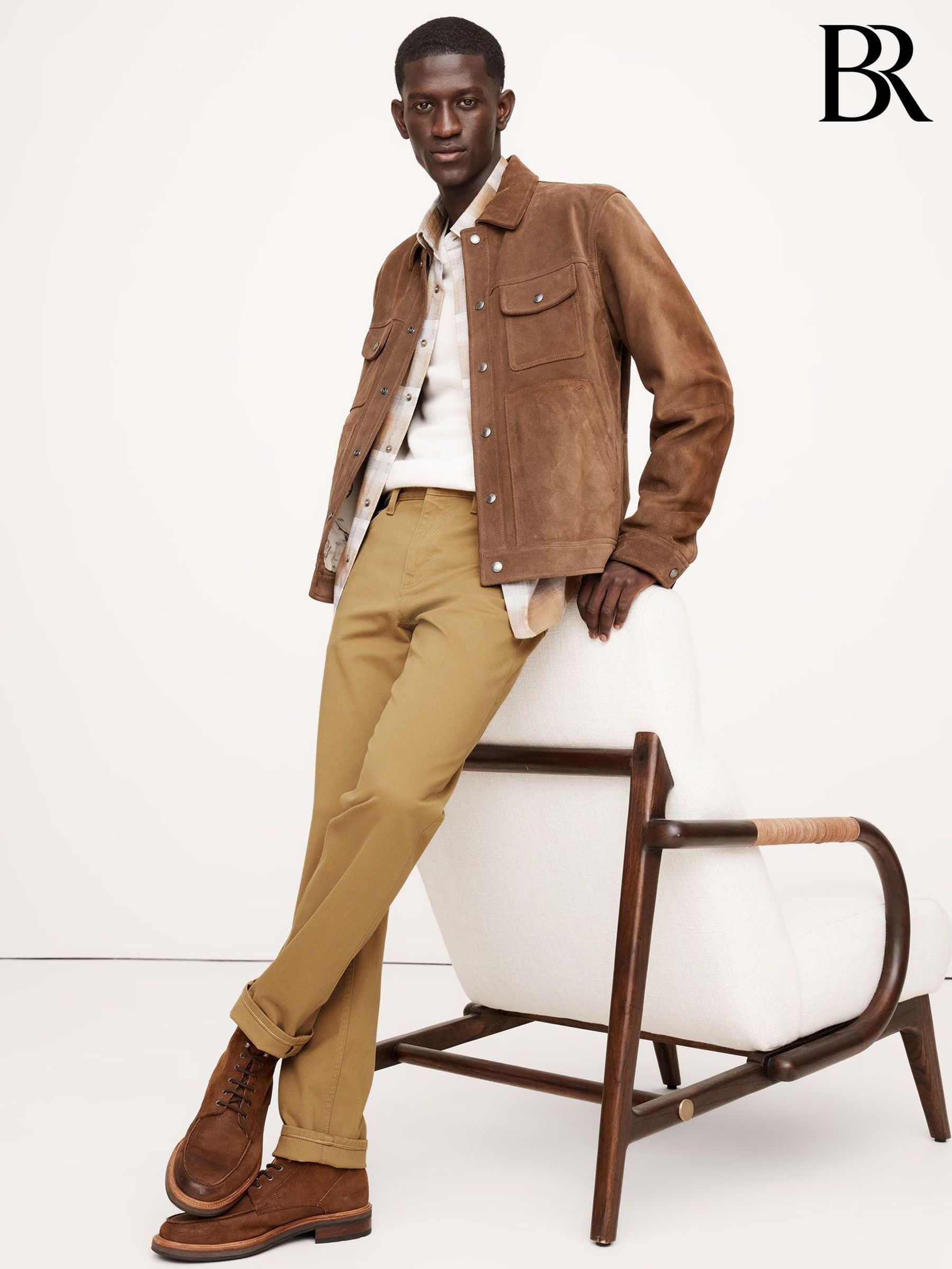 Banana Republic Brown Slim Traveler Trousers 2.0 (H55514) | £95