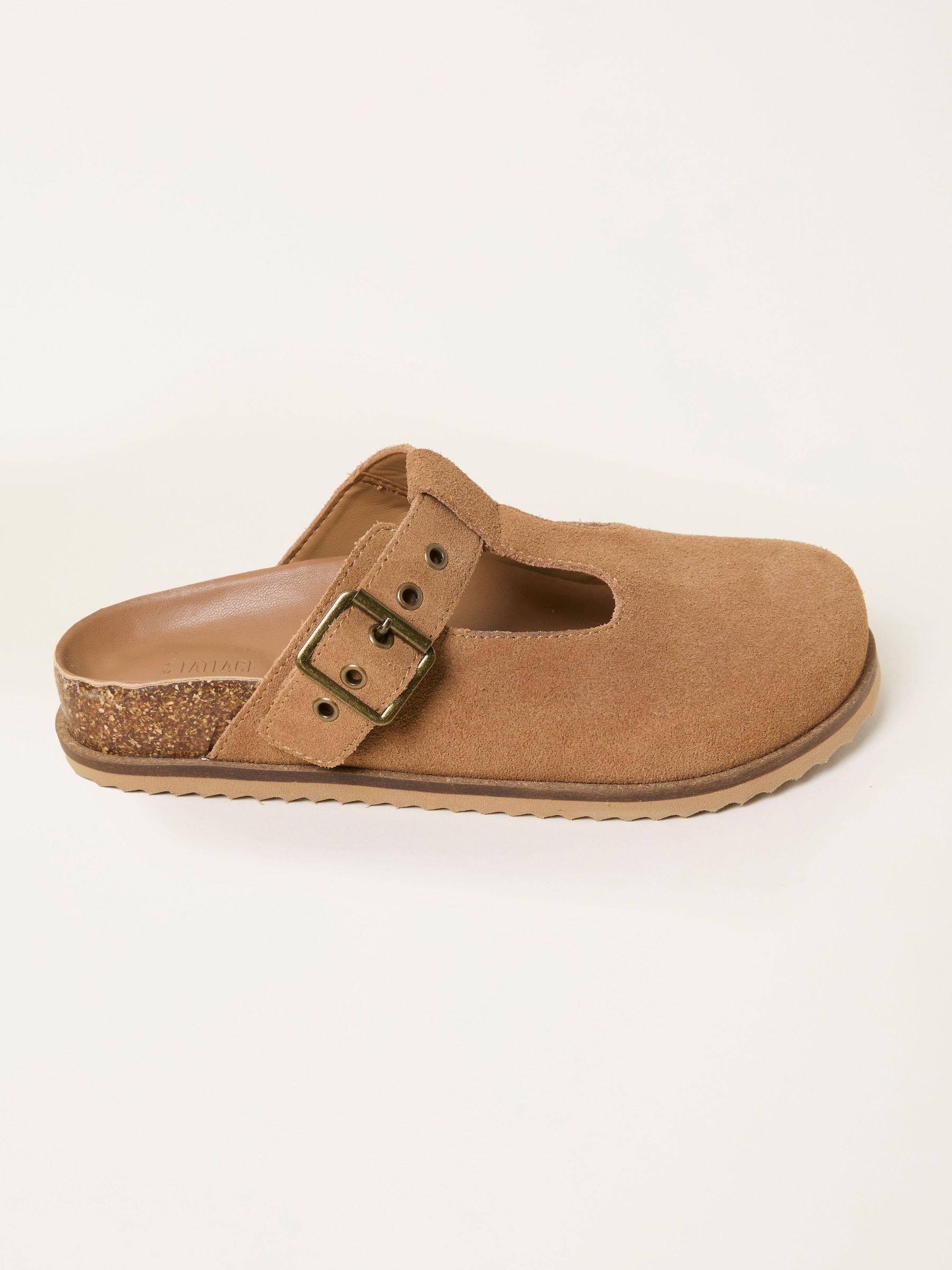 Tan Brown T Bar House Shoe (H55659) | £65